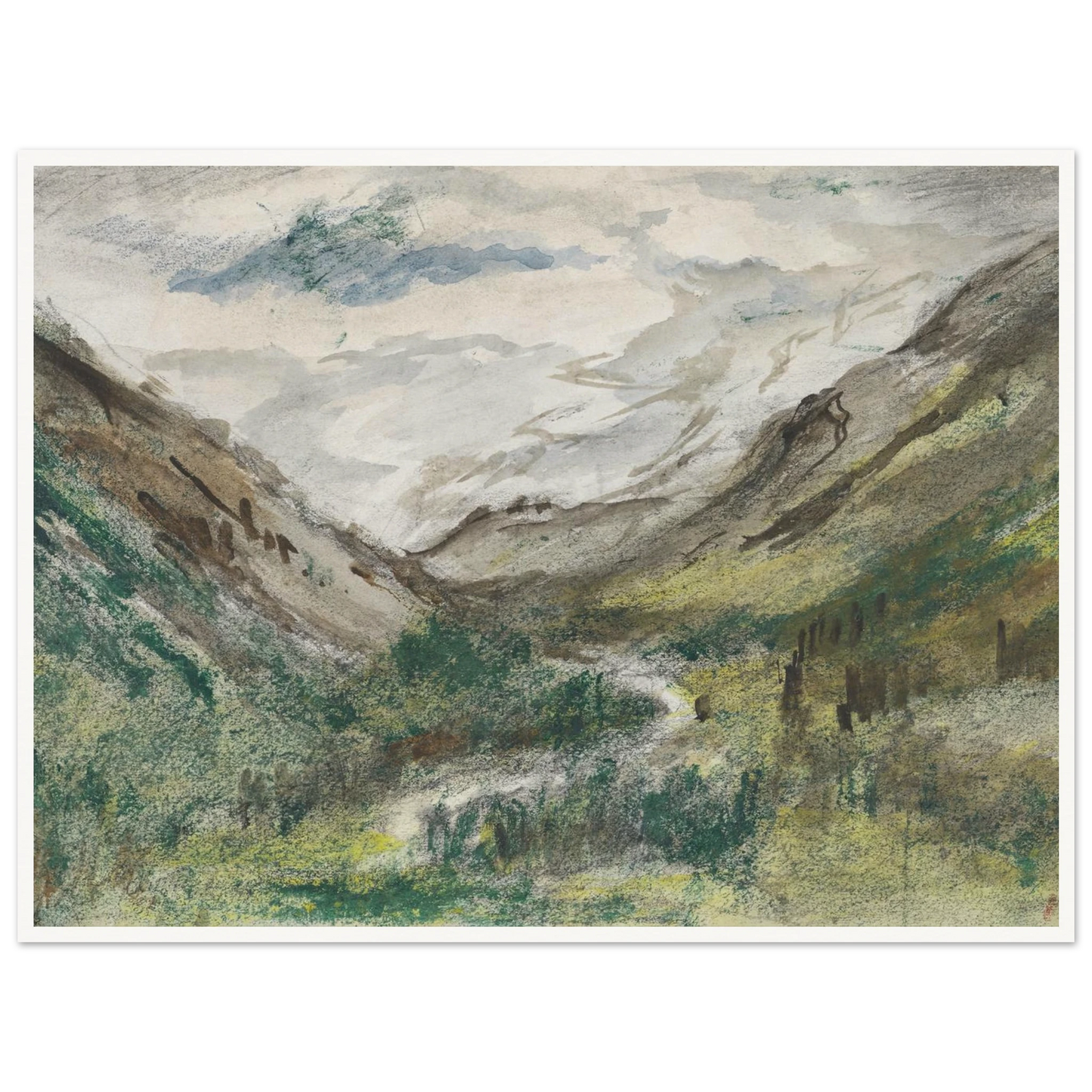 Dal met begroeide bergen (1834 - 1911) Art Print | Jozef Israels-Quipham Collections
