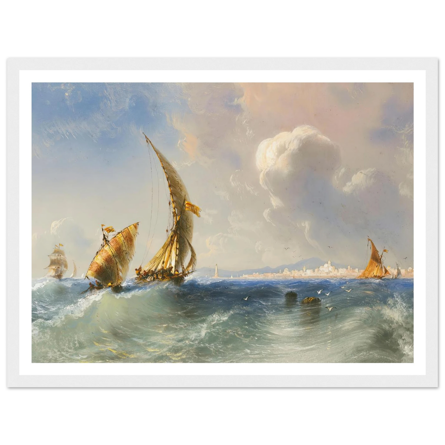 High Seas Near Alicante Art Print | Carlo Bossoli-Quipham Collections