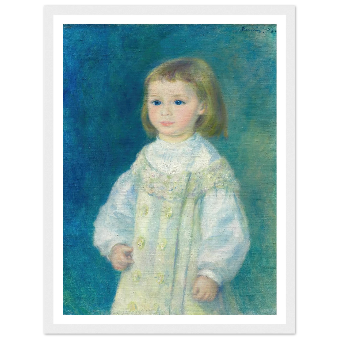 Lucie Berard (Child in White) (1883) Art Print | Pierre Auguste Renoir-Quipham Collections
