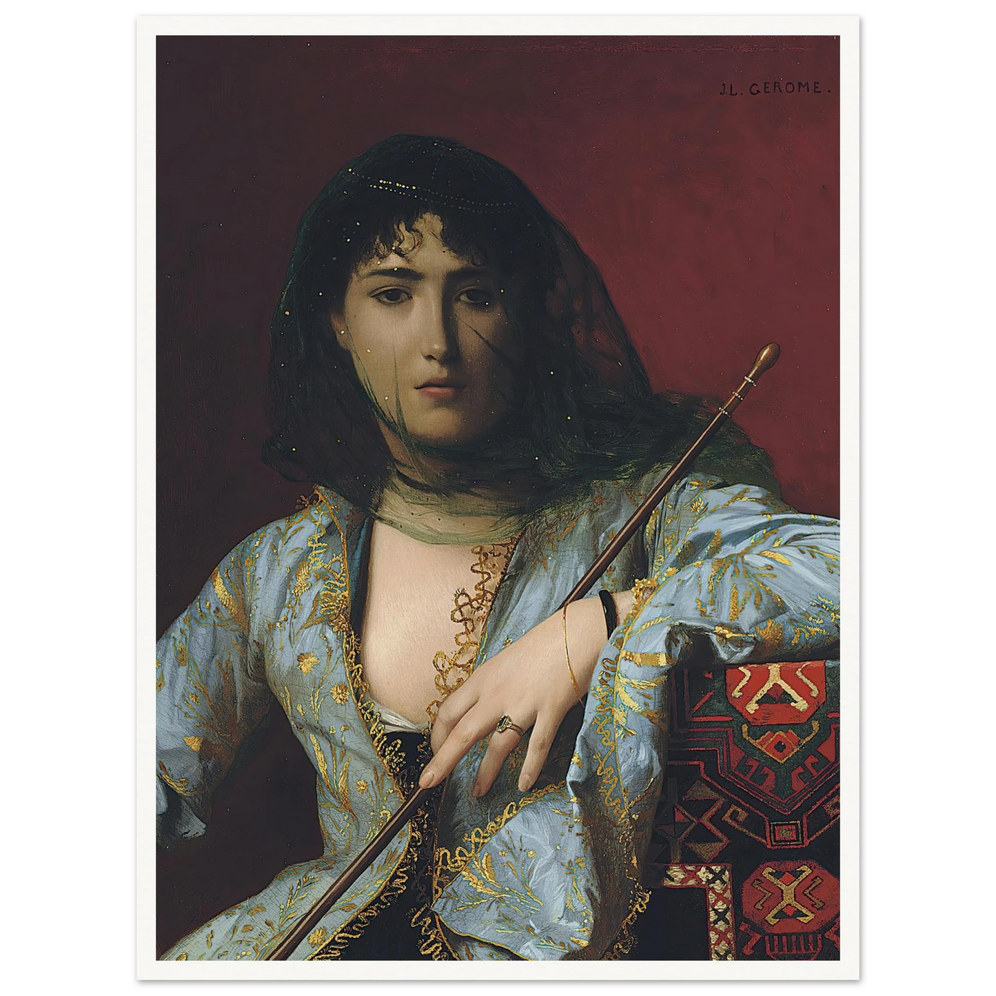 Veiled Circassian Beauty Art Print | Jean Leon Gerome-Quipham Collections