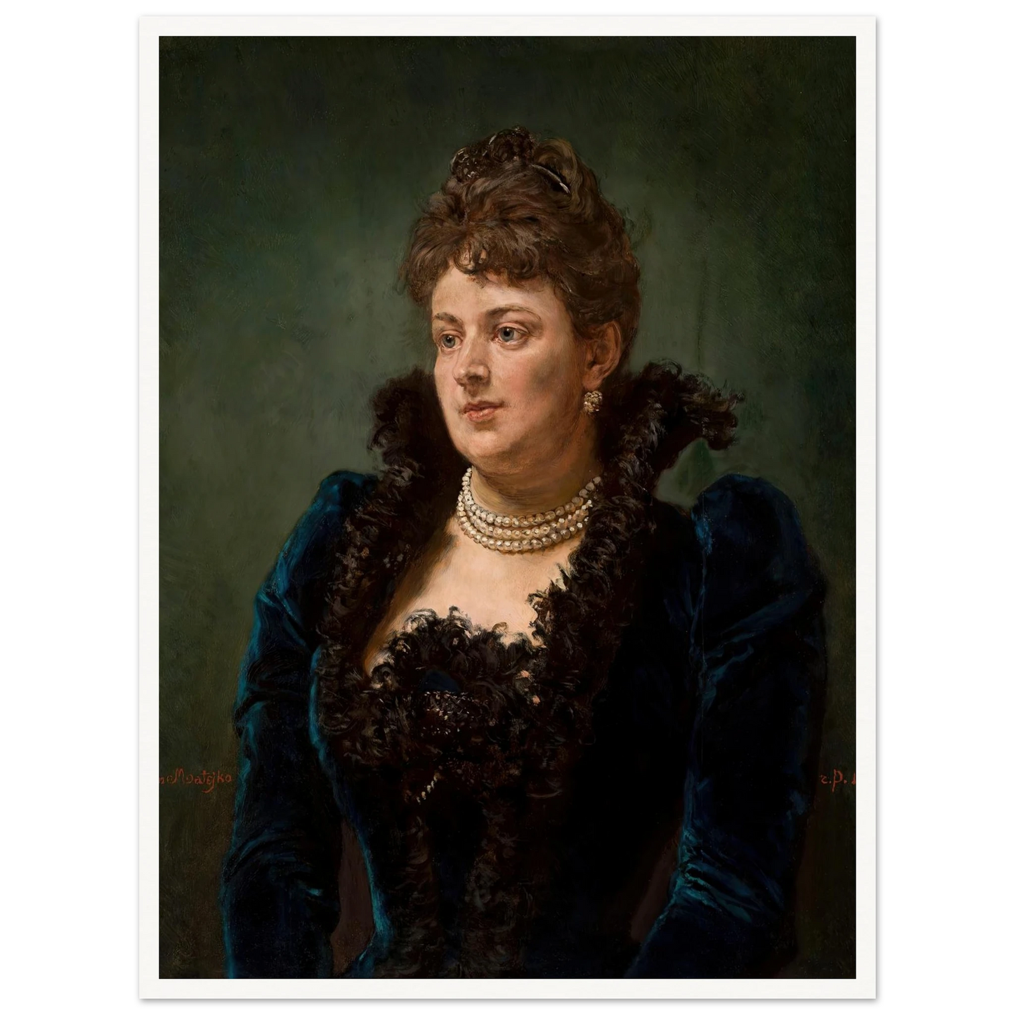 Portrait of Bona Ossowiecka (1890) Art Print | Jan Matejko-Quipham Collections