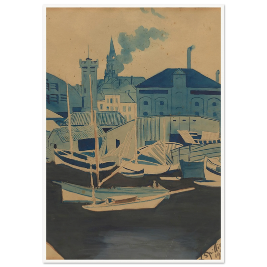 Havenzicht (1927) Art Print | Leon Spilliaert-Quipham Collections