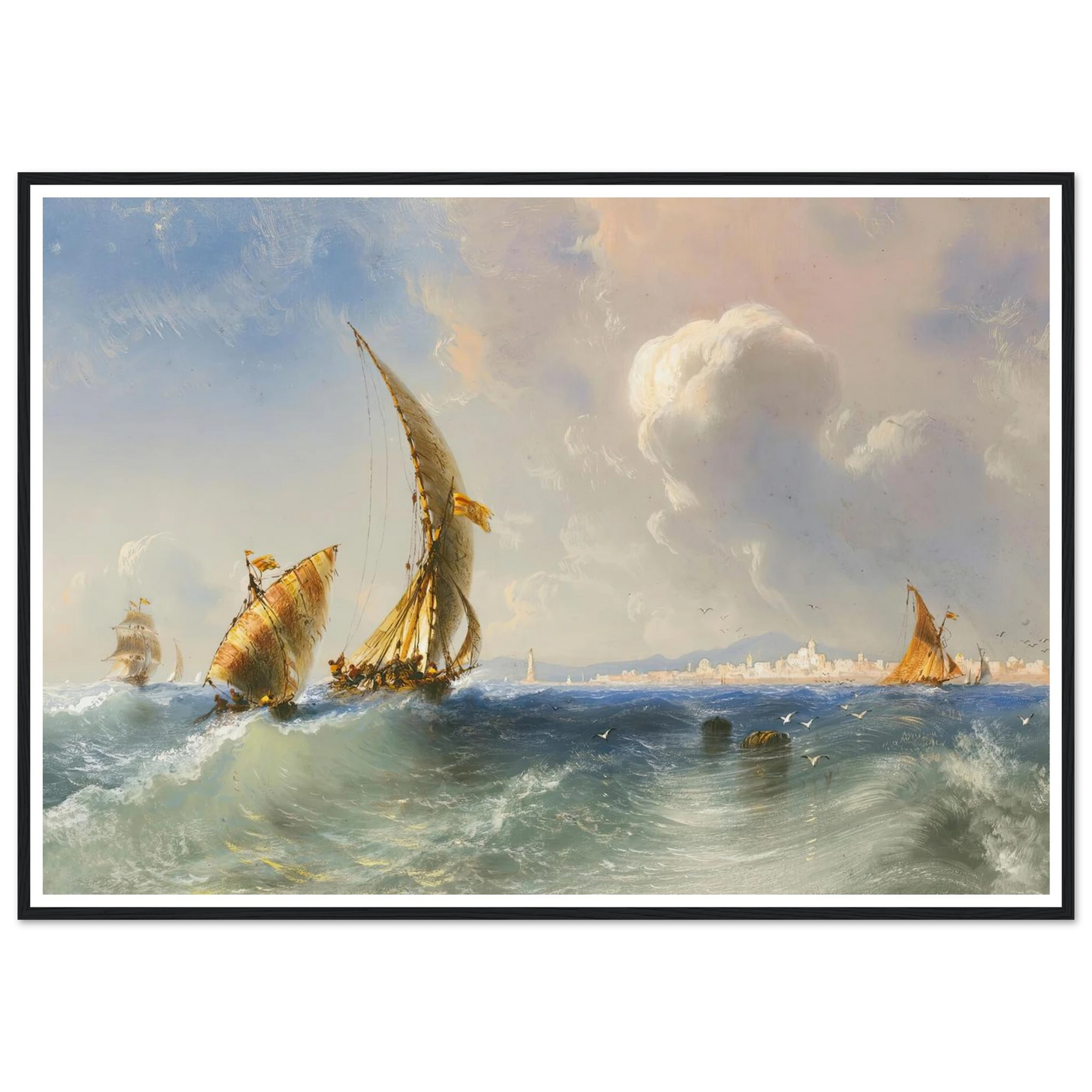 High Seas Near Alicante Art Print | Carlo Bossoli-Quipham Collections