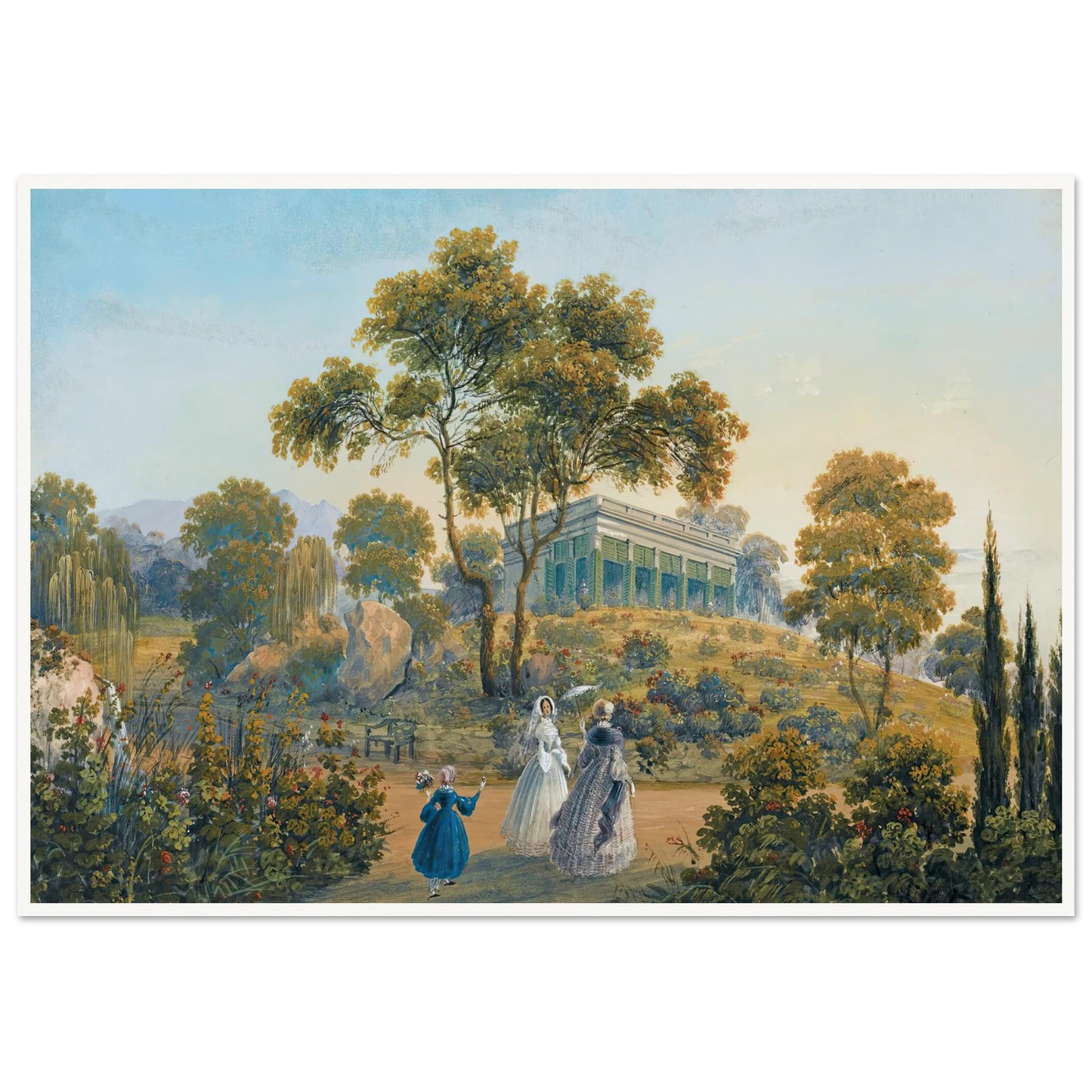 Seven Views Of Miskhor In The Crimea I (1841-1842) Art Print | Carlo Bossoli-Quipham Collections