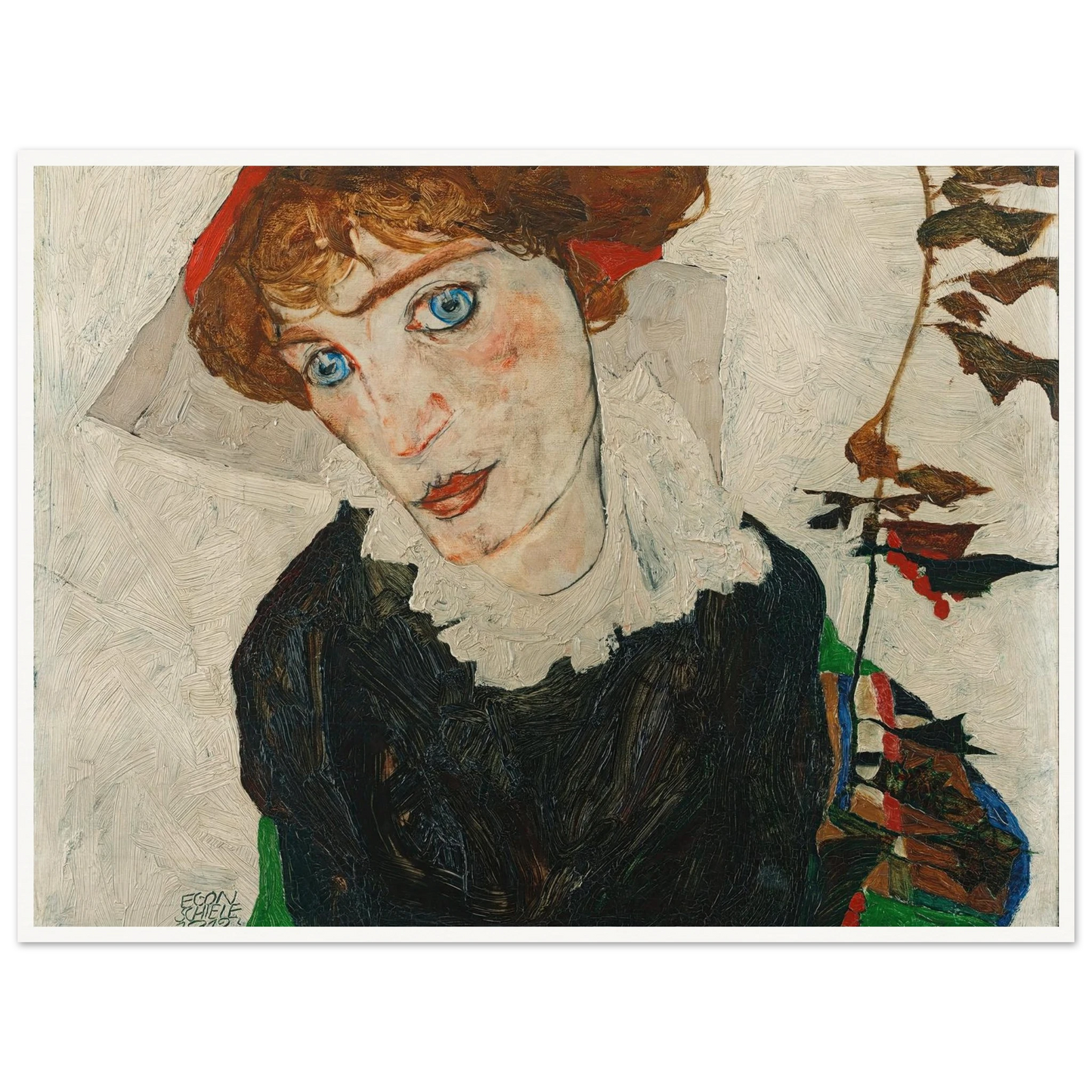 Portrait Of Wally Neuzil (1912) Art Print | Egon Schiele-Quipham Collections