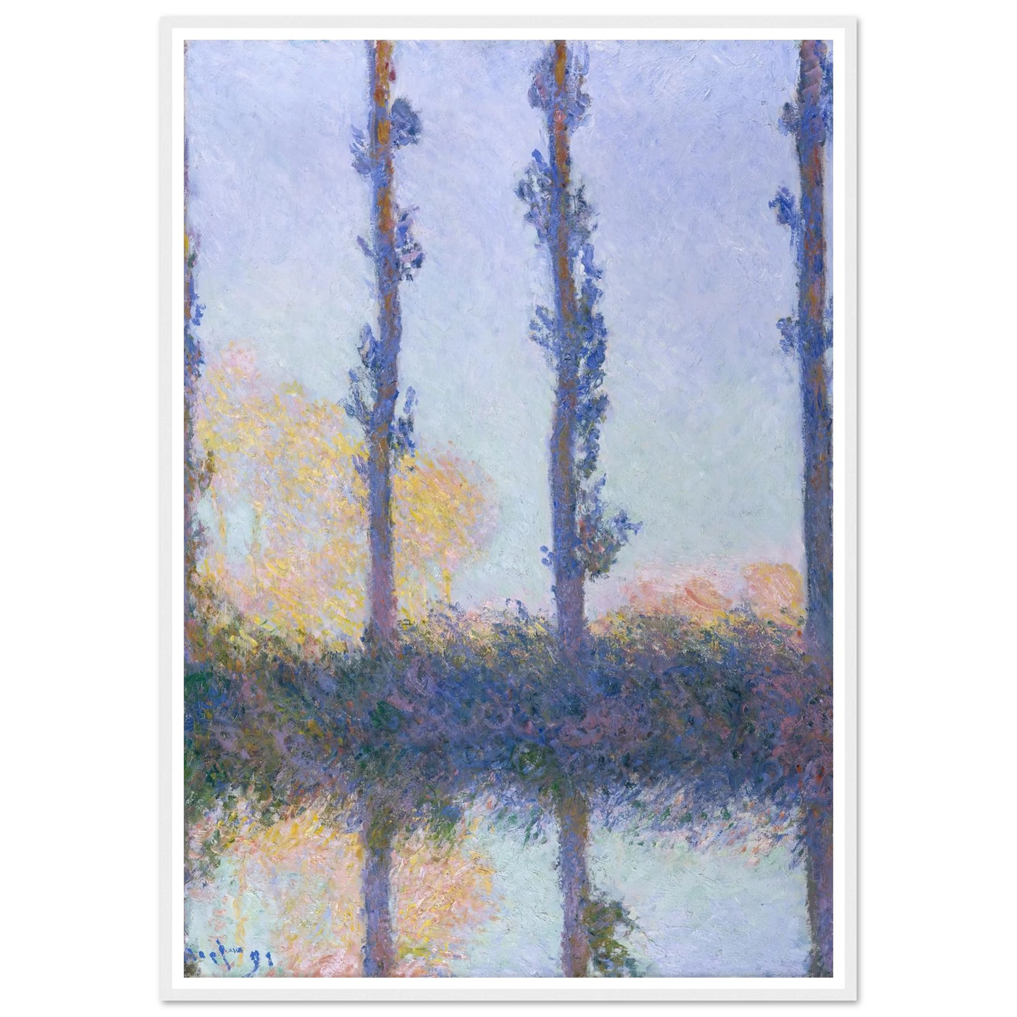 The Four Trees (1891) Art Print | Claude Monet-Quipham Collections