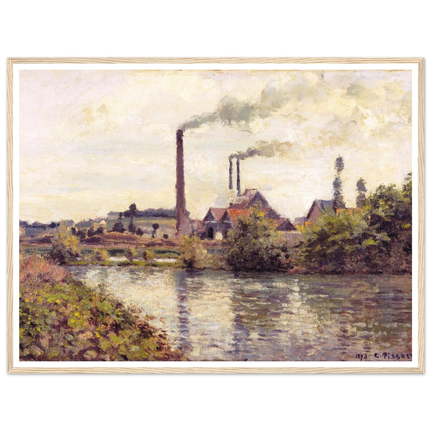 The Factory at Pontoise Art Print | Camille Pissarro-Quipham Collections