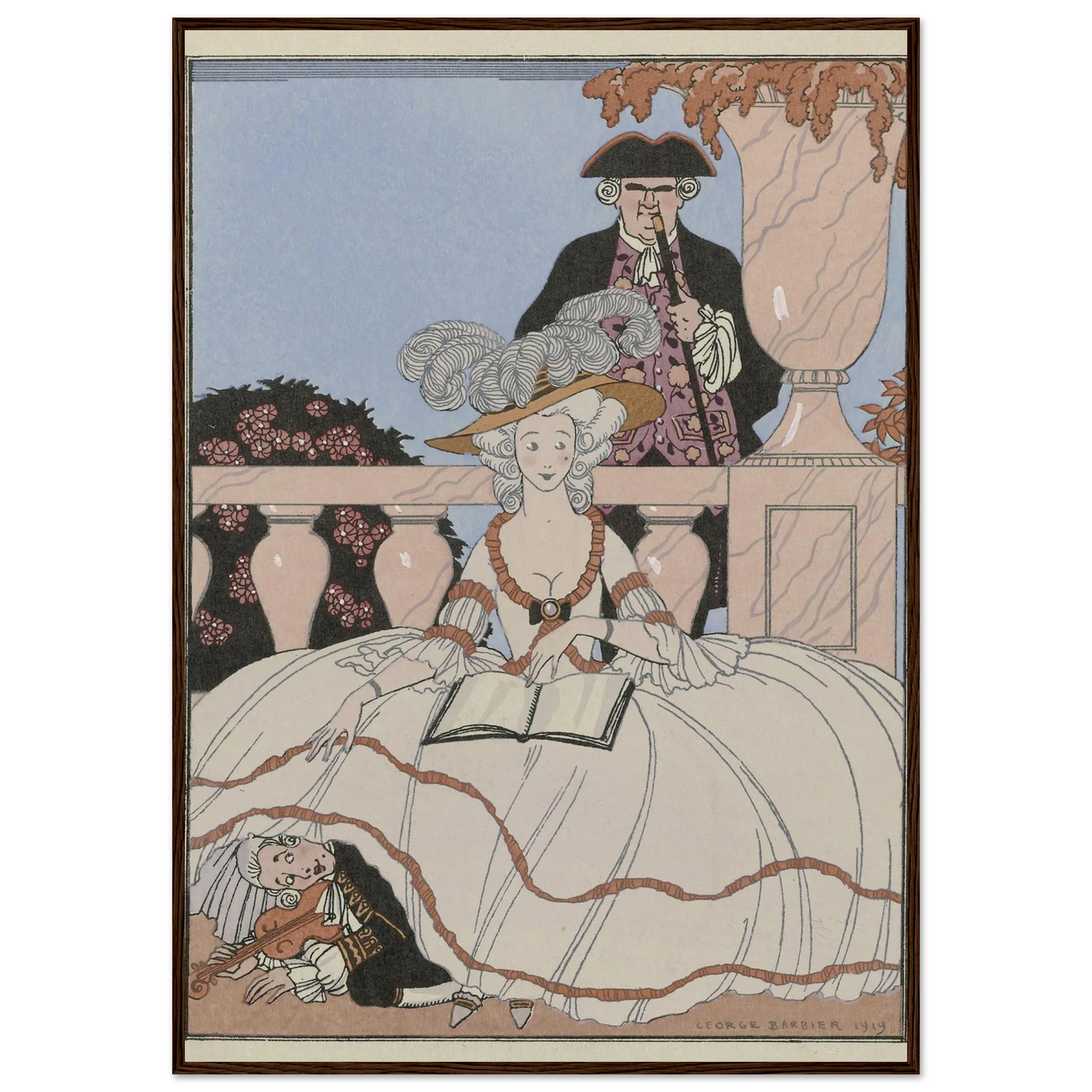 La Leçon bien apprise (1919) Art Print | George Barbier-Quipham Collections