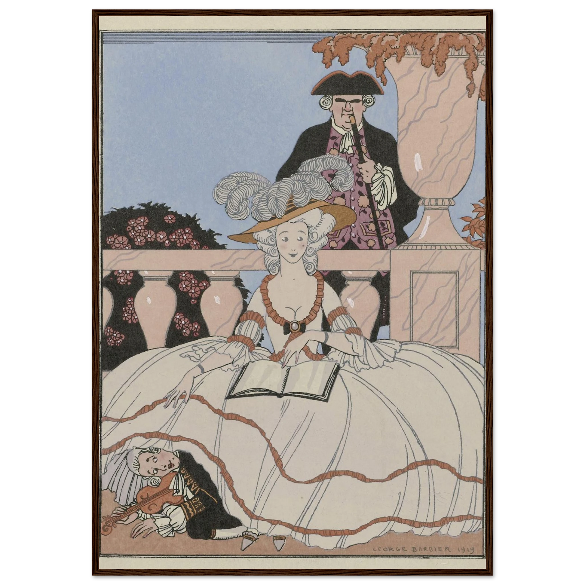 La Leçon bien apprise (1919) Art Print | George Barbier-Quipham Collections