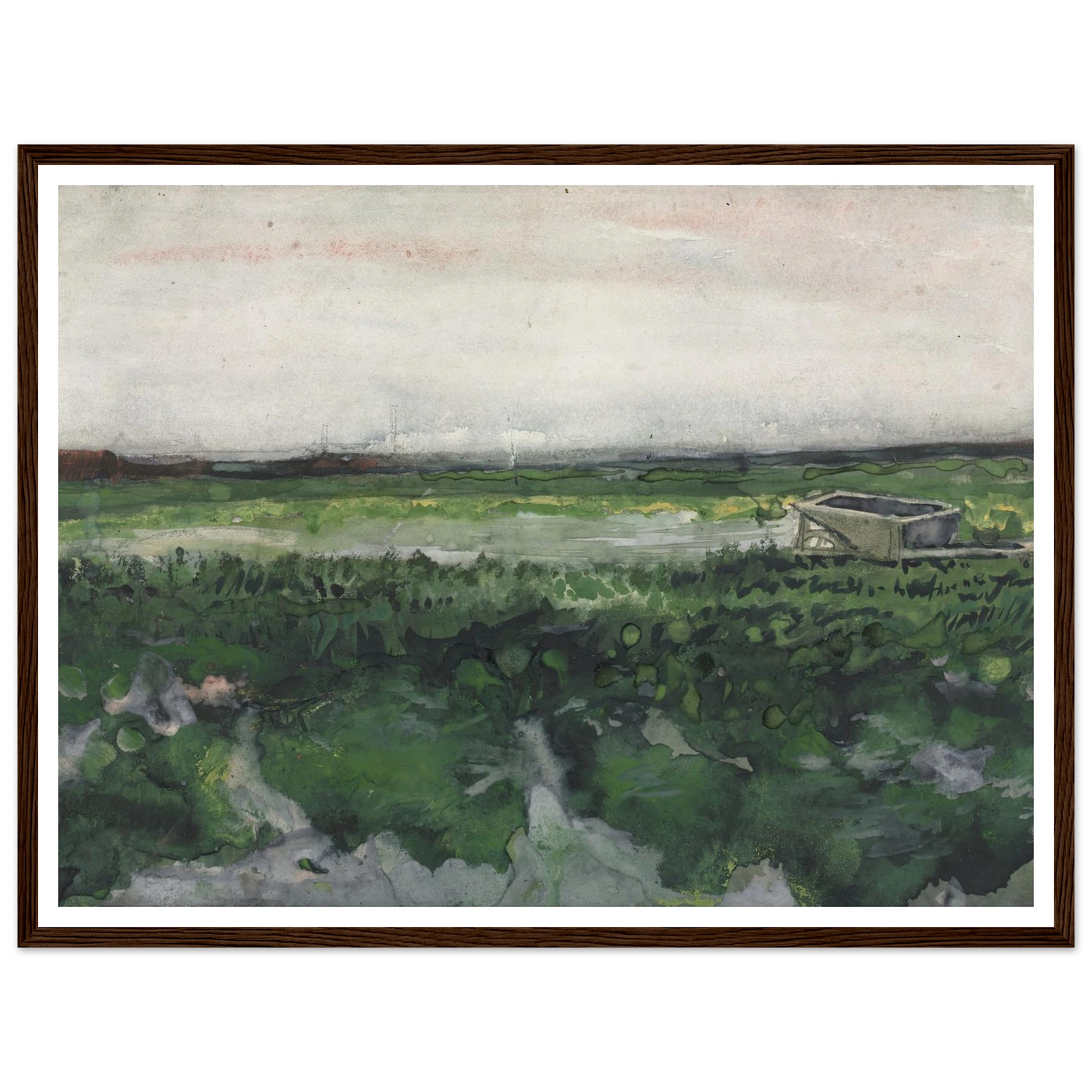 Landscape with Wheelbarrow (1883) Art Print | Vincent van Gogh-Quipham Collections