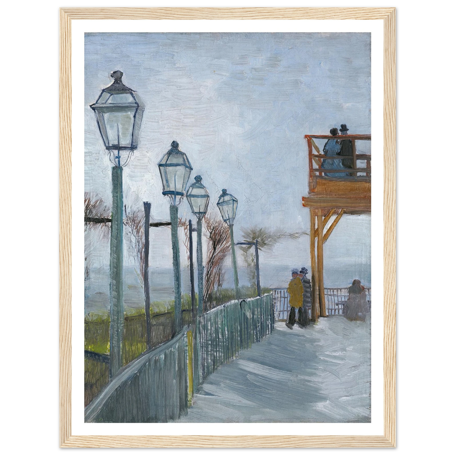 Terrace and Observation Deck at the Moulin de Blute-Fin, Montmartre (early 1887) Art Print | Vincent van Gogh-Quipham Collections