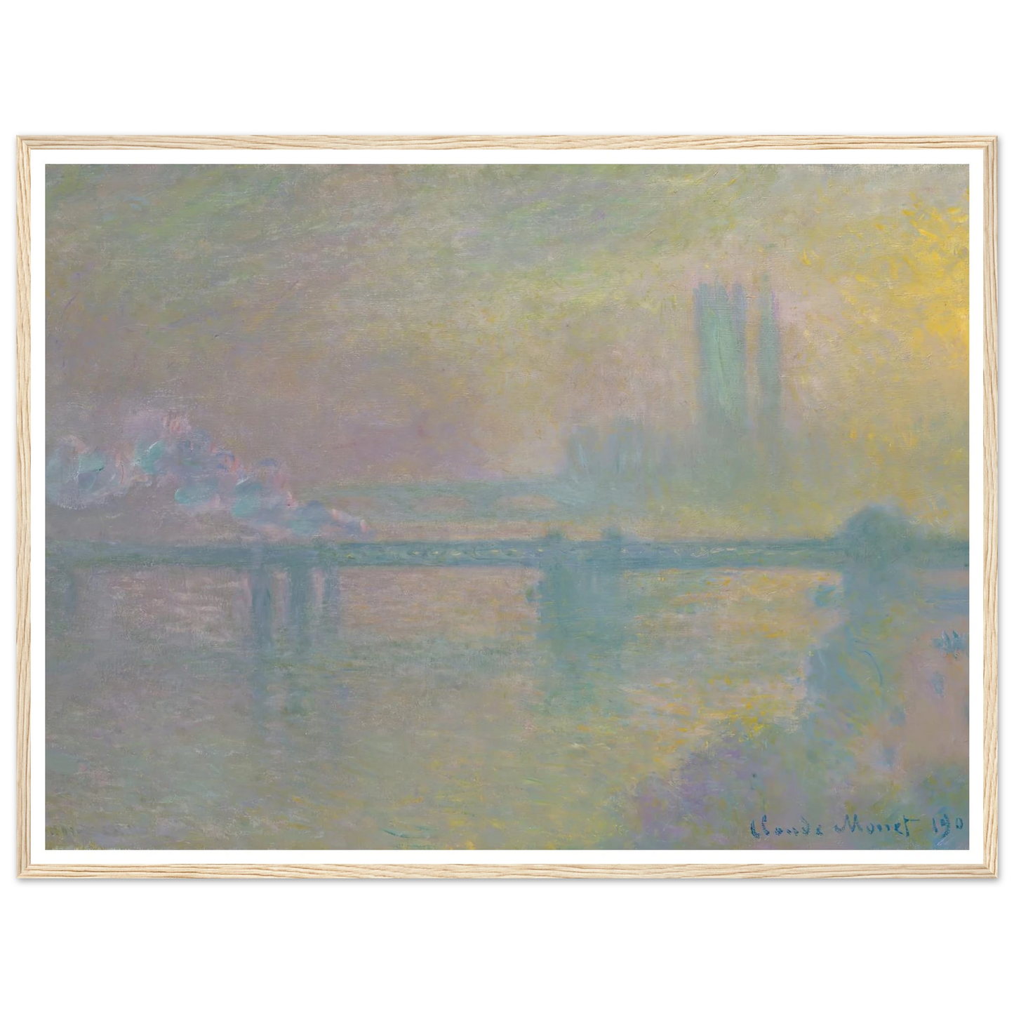 Charing Cross Bridge, London (1901) Art Print | Claude Monet-Quipham Collections