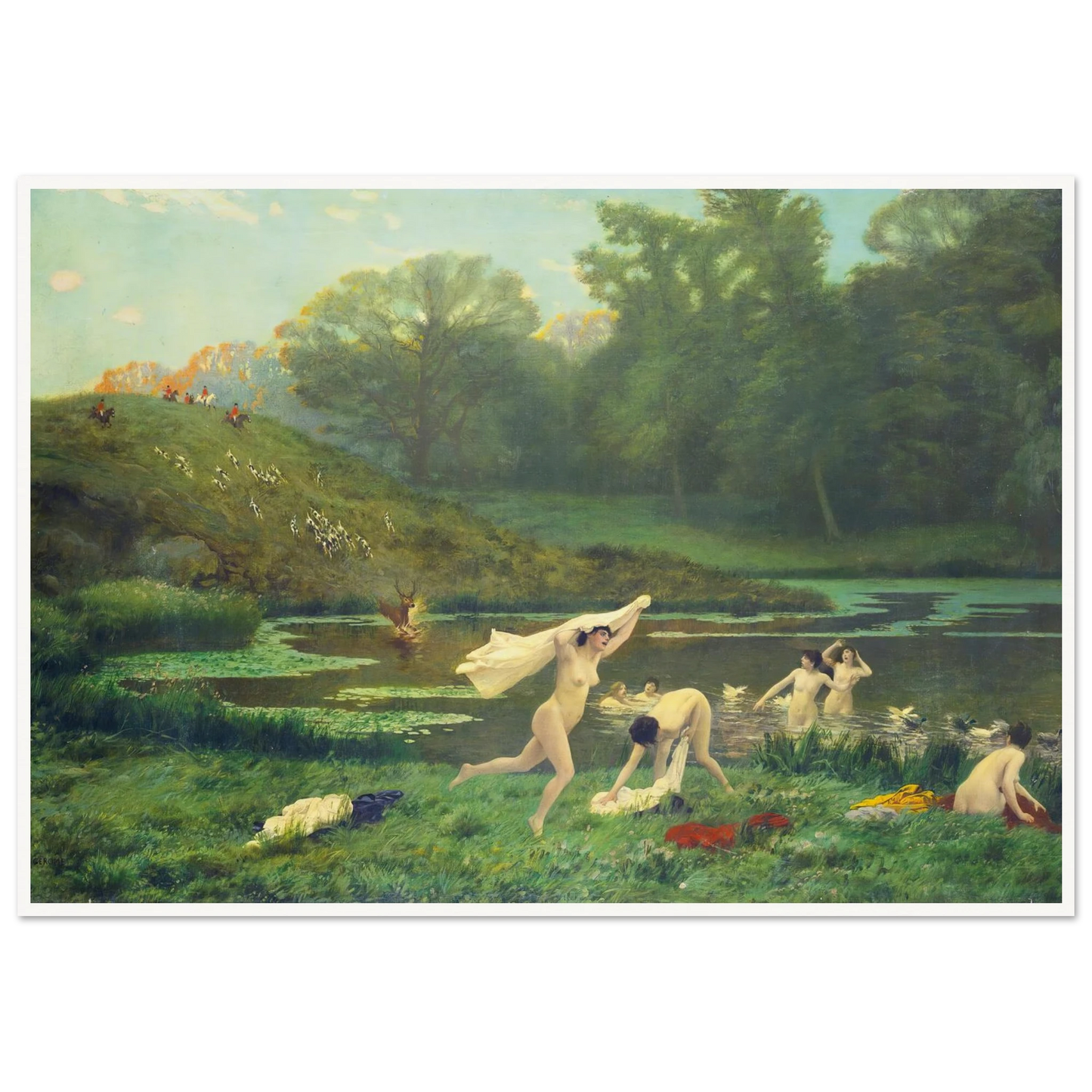 Diane Et Actéon Art Print | Jean Leon Gerome-Quipham Collections