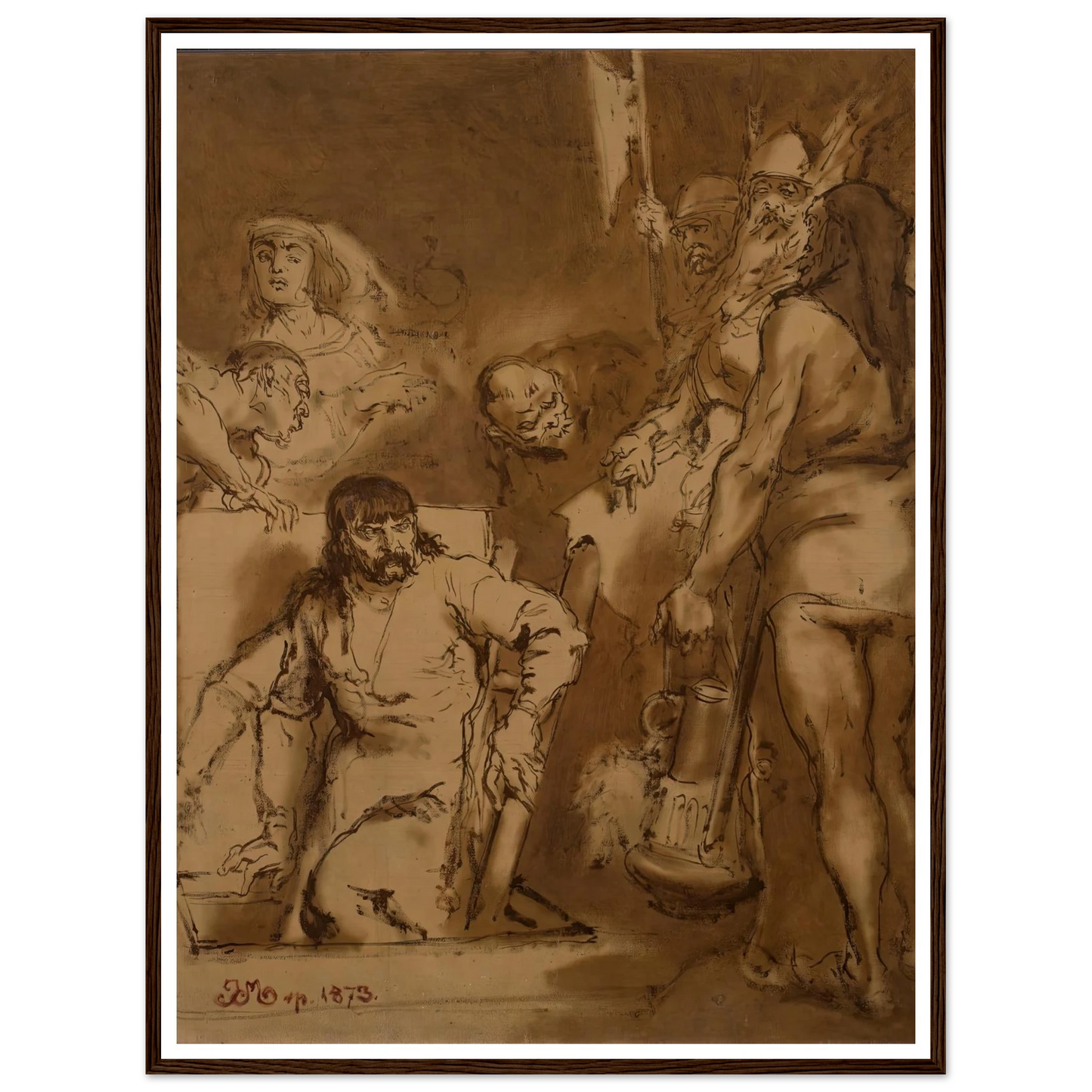 Maćko Borkowic, sketch (1873) Art Print | Jan Matejko-Quipham Collections