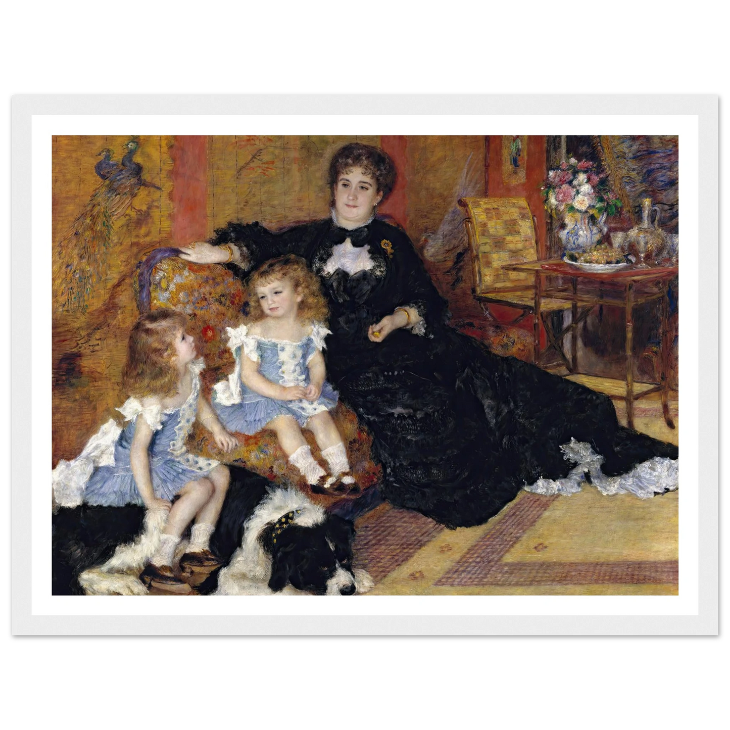 Madame Georges Charpentier (Marguérite-Louise Lemonnier, 1848–1904) and Her Children, Georgette-Berthe (1872–1945) and Paul-Émile-Charles (1875–1895) (1878) Art Print | Pierre Auguste Renoir-Quipham Collections