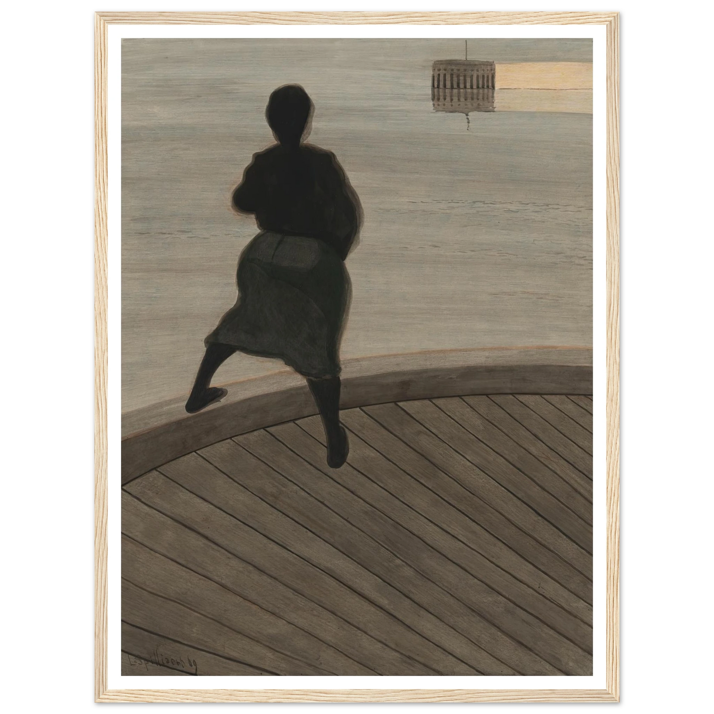 Femme de pêcheur sur le ponton (1909) Art Print | Leon Spilliaert-Quipham Collections