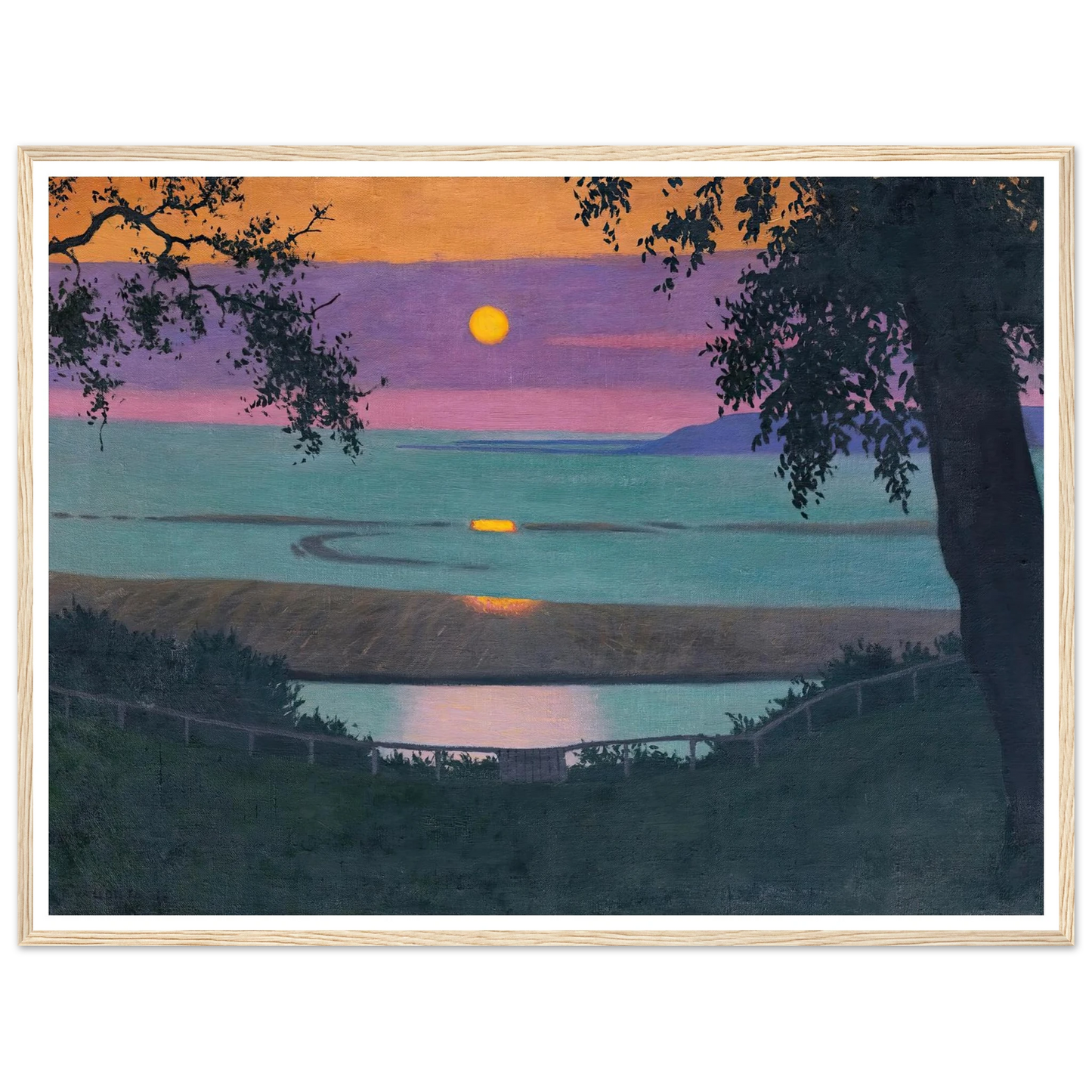 Sunset At Grace, Orange And Violet Sky (1918) Art Print | Felix Vallotton-Quipham Collections