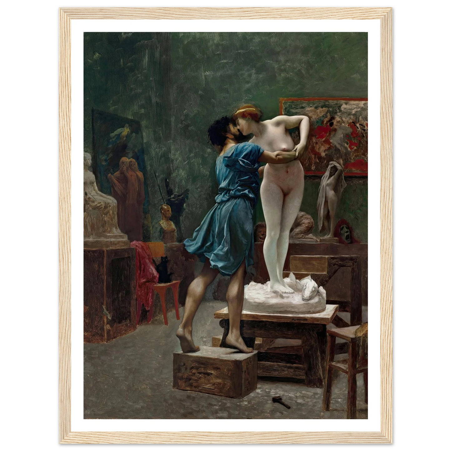 Pygmalion et Galatée, esquisse à l’huile (1890) Art Print | Jean Leon Gerome-Quipham Collections