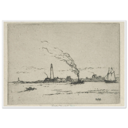 Boston Light (circa 1911) Art Print | Ernest Haskell-Quipham Collections