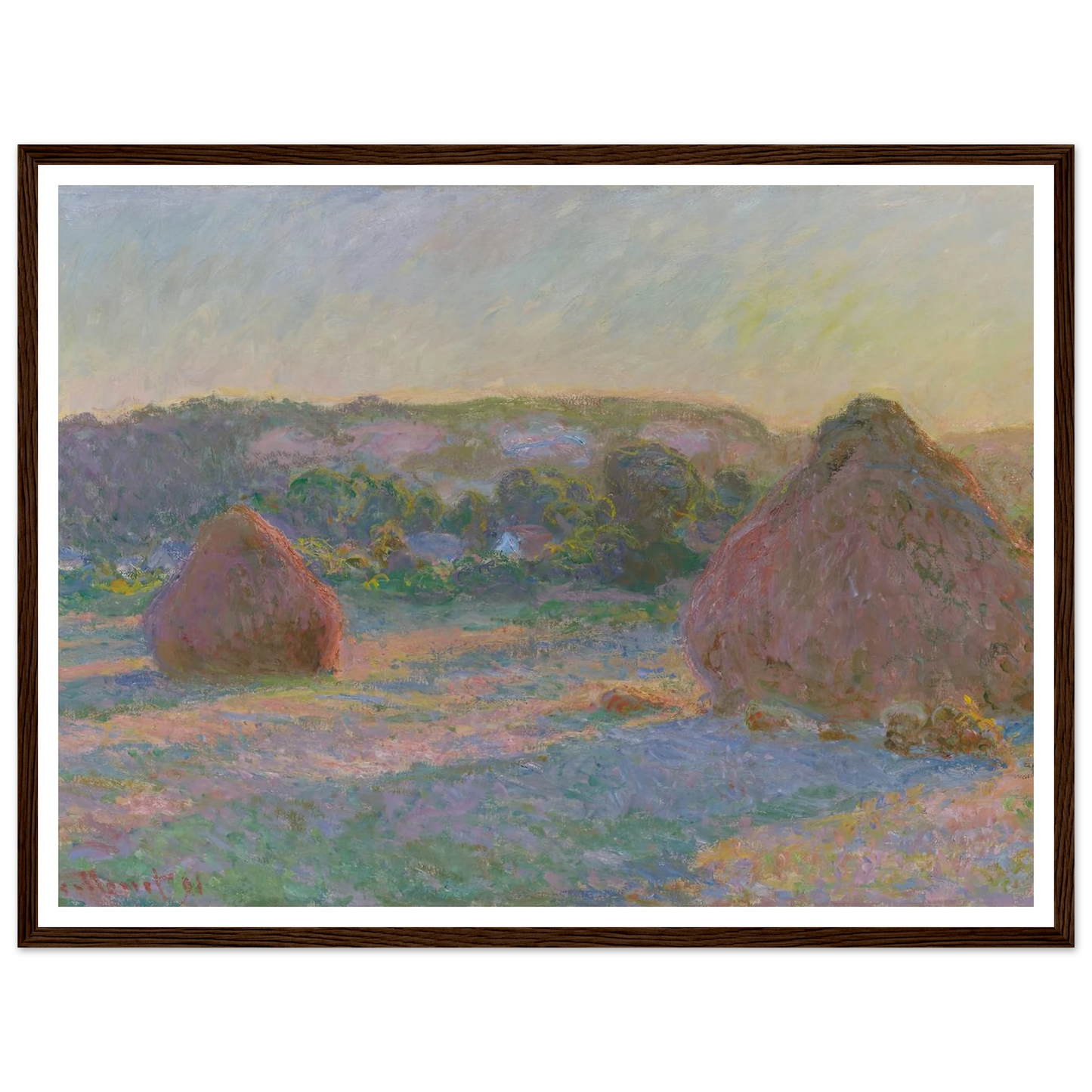 Stacks of Wheat (End of Summer) (1890-91) Art Print | Claude Monet-Quipham Collections