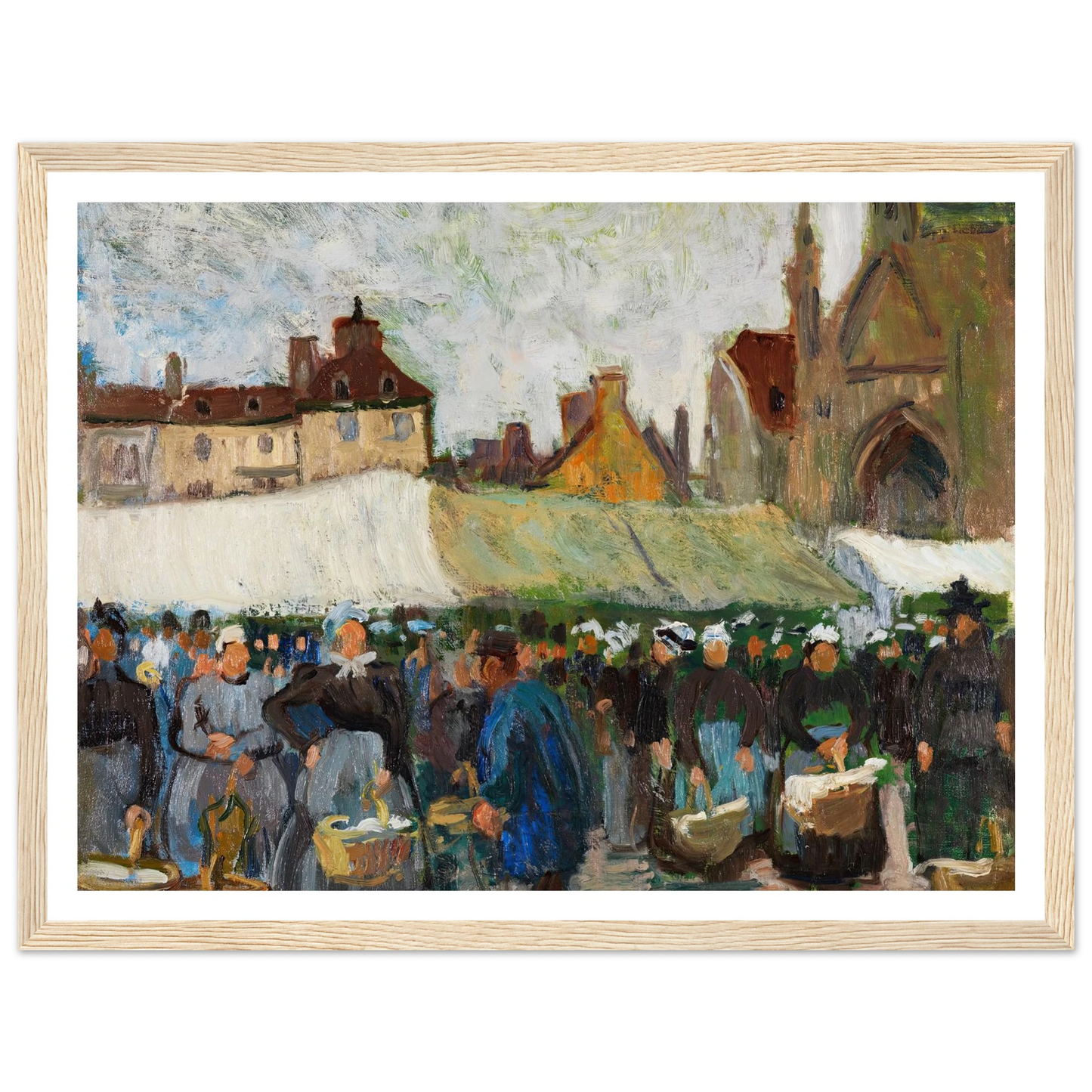 Marché à Falaise (Markt in Falaise) (1905) Art Print | Raoul Dufy-Quipham Collections