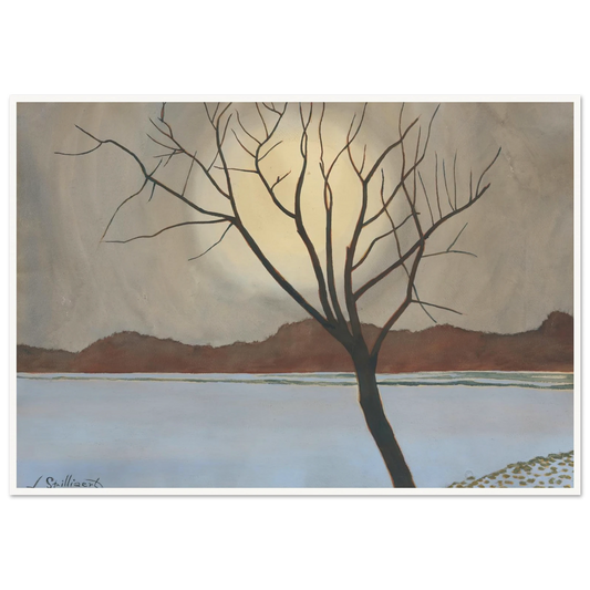 Landschap met boom op het voorplan (from 1929 until 1930) Art Print | Leon Spilliaert-Quipham Collections