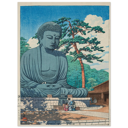 Kamakura daibutsu (The Great Buddha at Kamamura) (1930) Art Print | Kawase Hasui-Quipham Collections