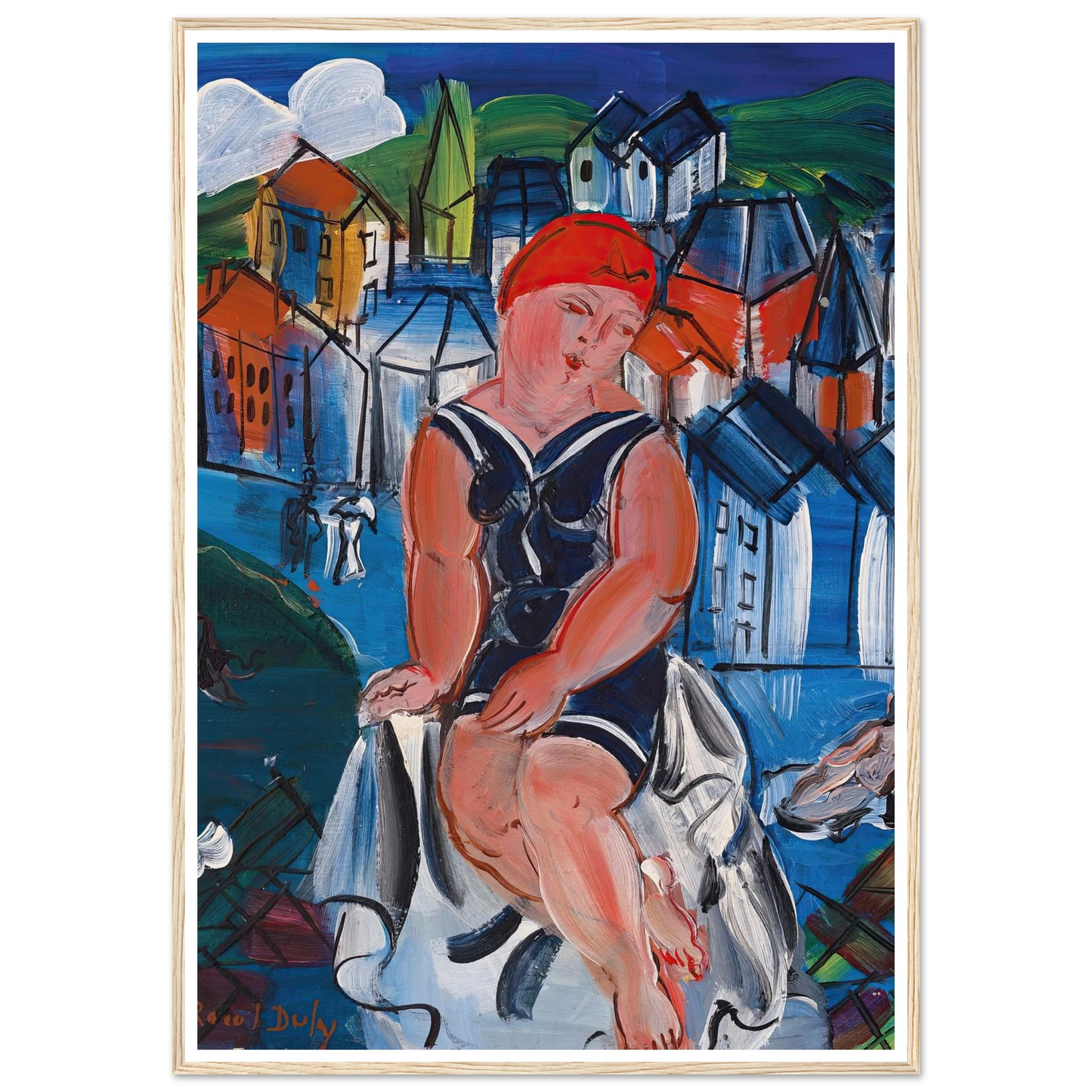 Petite baigneuse à Sainte-Adresse Art Print | Raoul Dufy-Quipham Collections