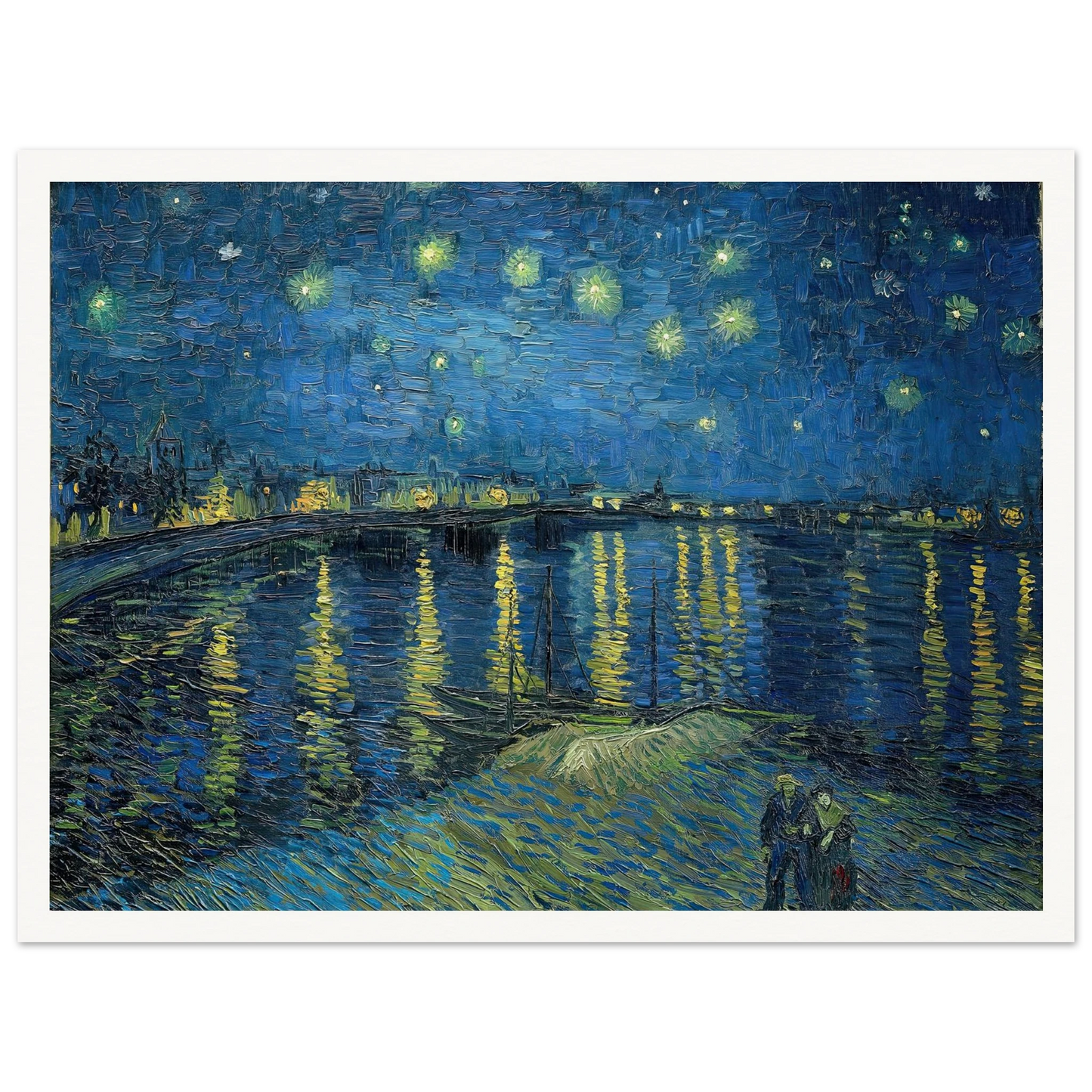 Starry Night Over the Rhone (1888) Art Print | Vincent van Gogh-Quipham Collections