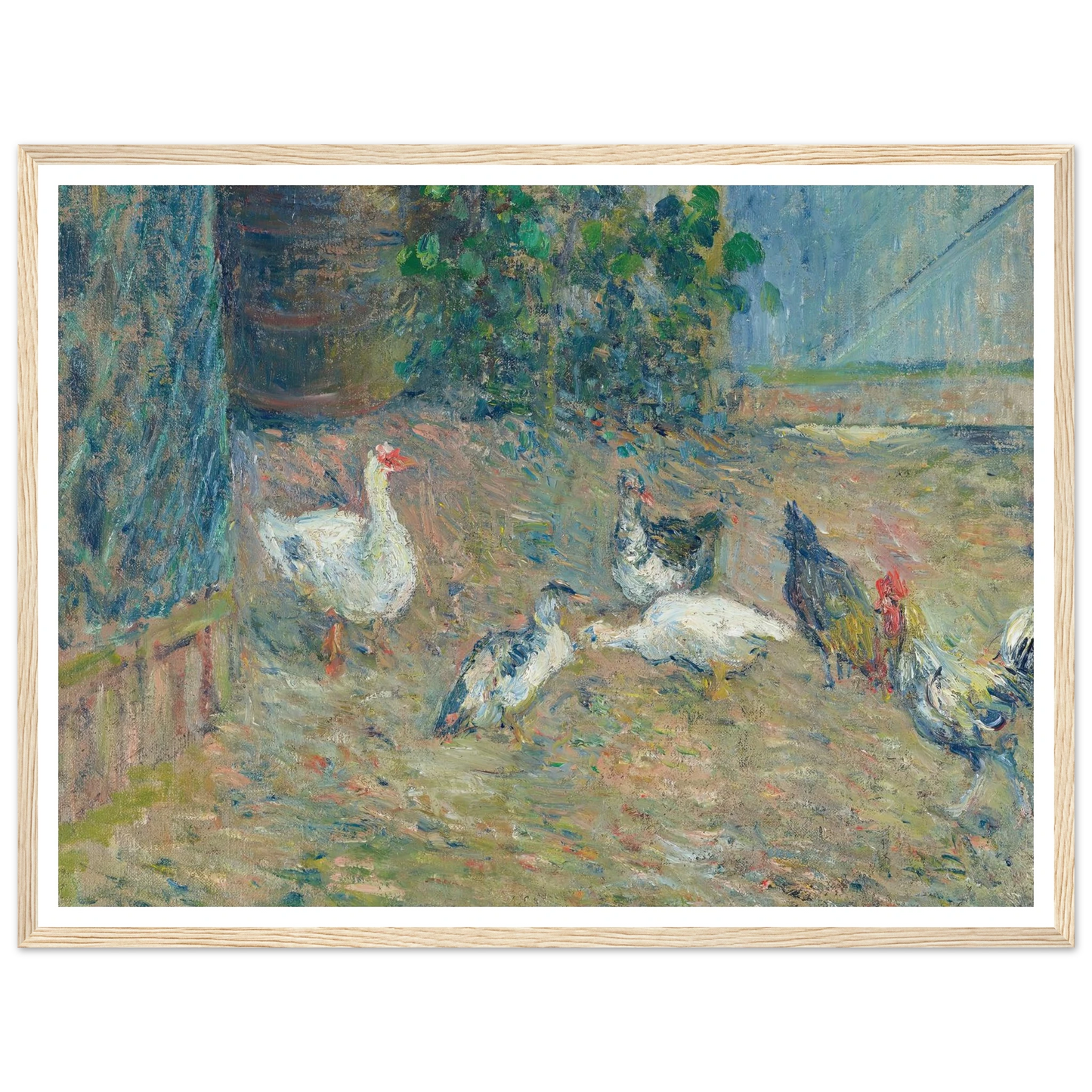 Poulailler à la maison rouge, Pontoise (1878) Art Print | Camille Pissarro-Quipham Collections