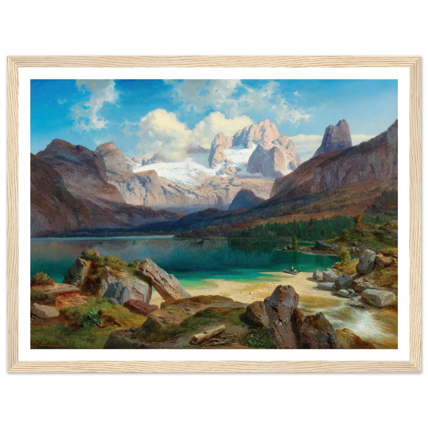 Lake Gosau With A View Of The Dachstein Massif Art Print | Albert Zimmermann-Quipham Collections