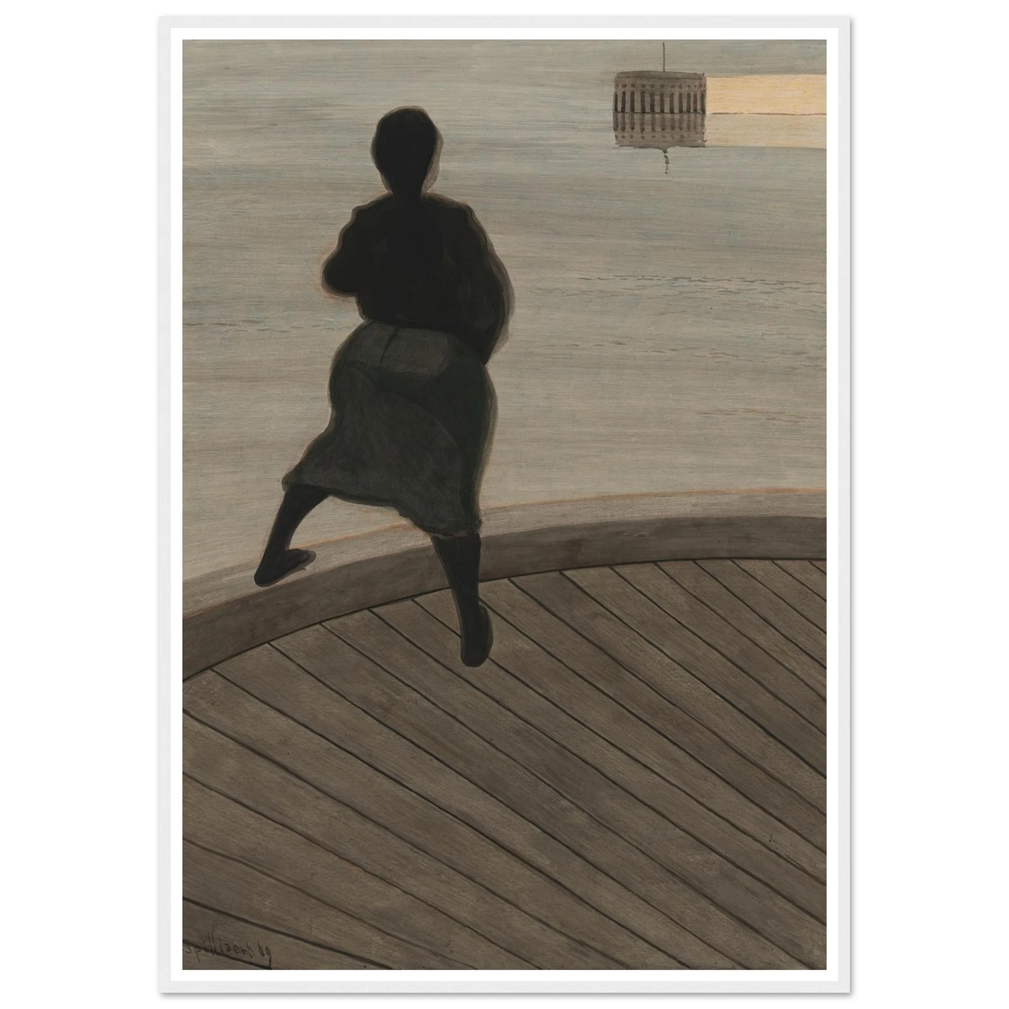 Femme de pêcheur sur le ponton (1909) Art Print | Leon Spilliaert-Quipham Collections