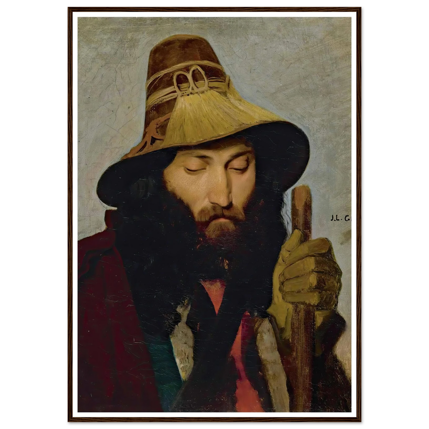 Portrait Of An Italian Man Art Print | Jean Leon Gerome-Quipham Collections