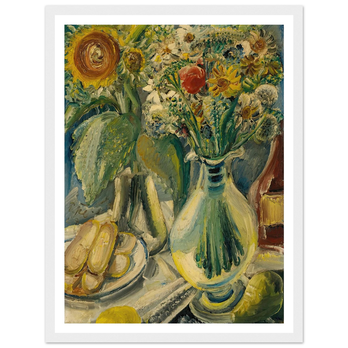 Feldblumen (Field Flowers) (1927) Art Print | Paul Kleinschmidt - Framed Poster - 30x40 cm / 12x16″ - Black frame