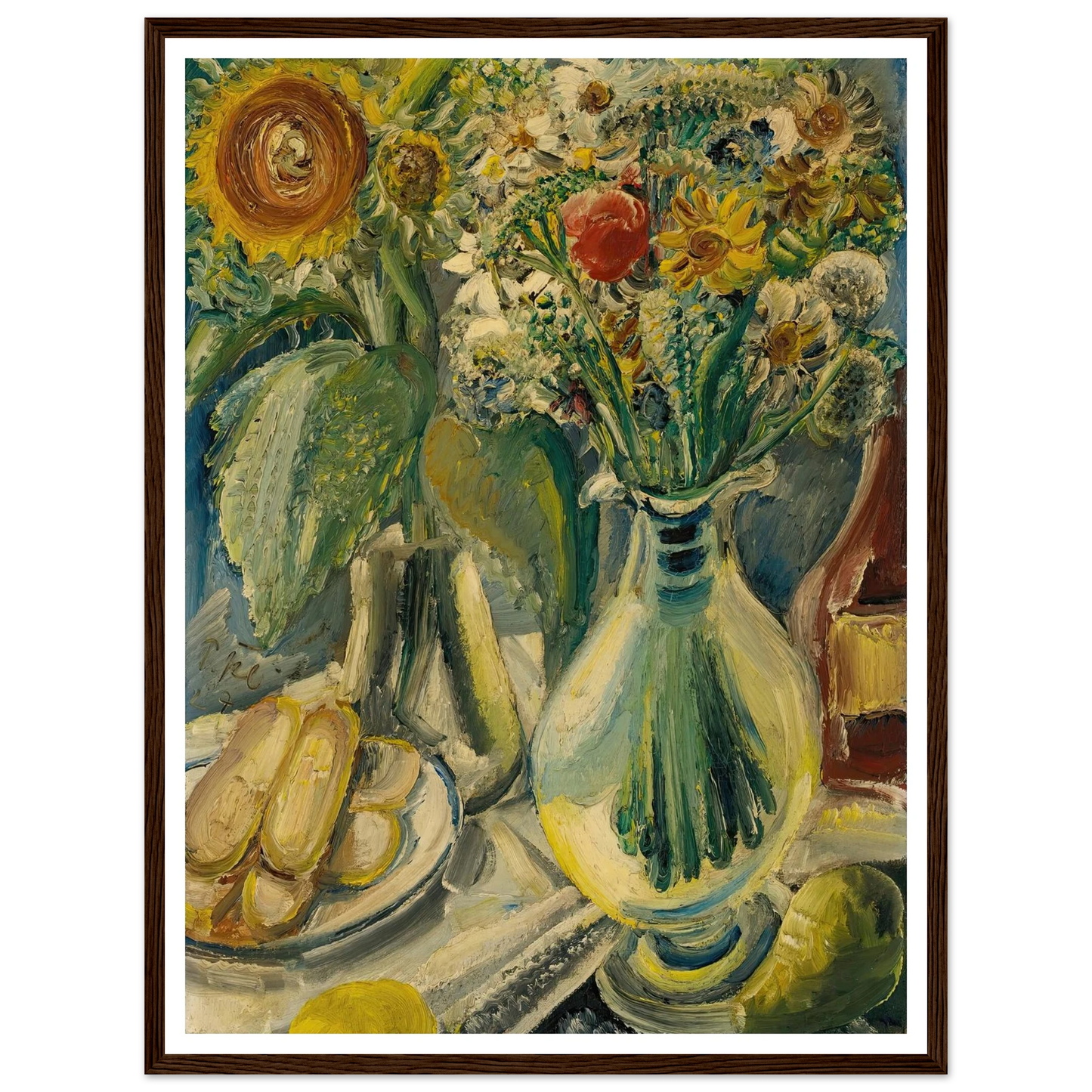Feldblumen (Field Flowers) (1927) Art Print | Paul Kleinschmidt - Framed Poster - 30x40 cm / 12x16″ - Black frame