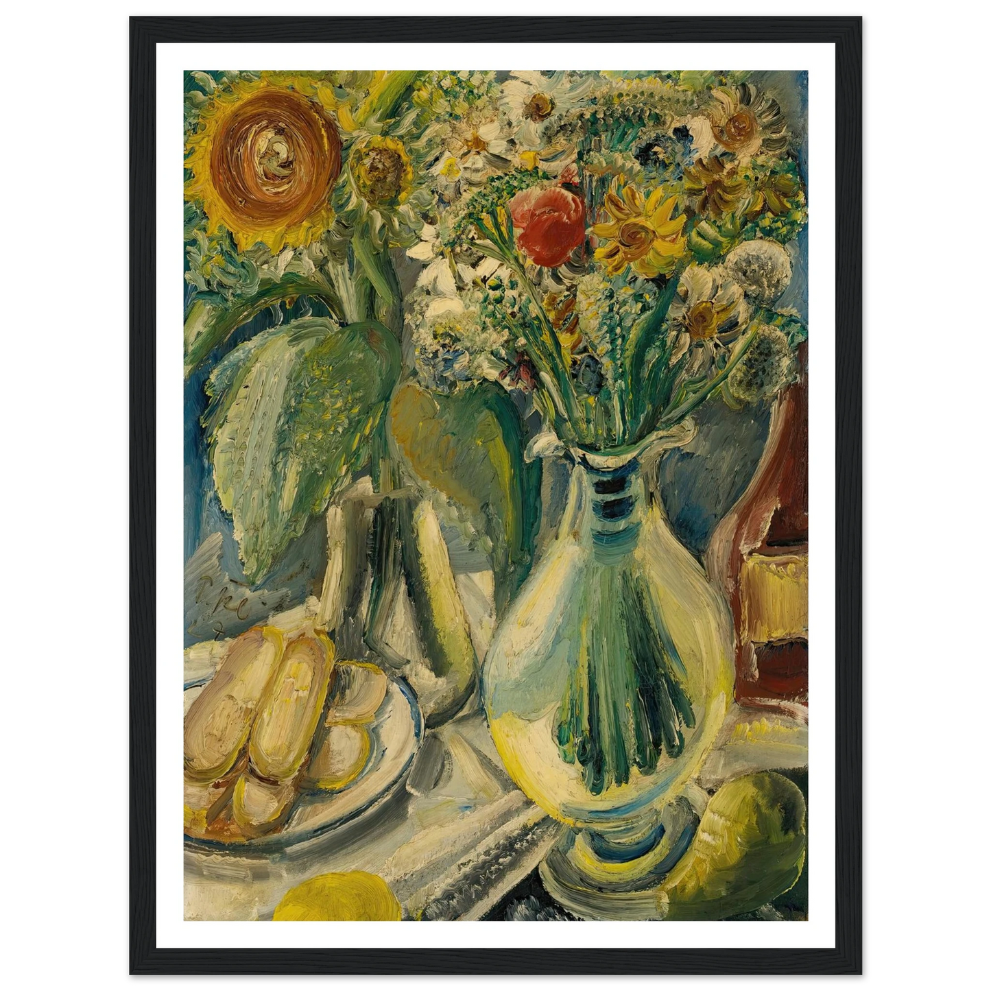 Feldblumen (Field Flowers) (1927) Art Print | Paul Kleinschmidt - Framed Poster - 30x40 cm / 12x16″ - Black frame