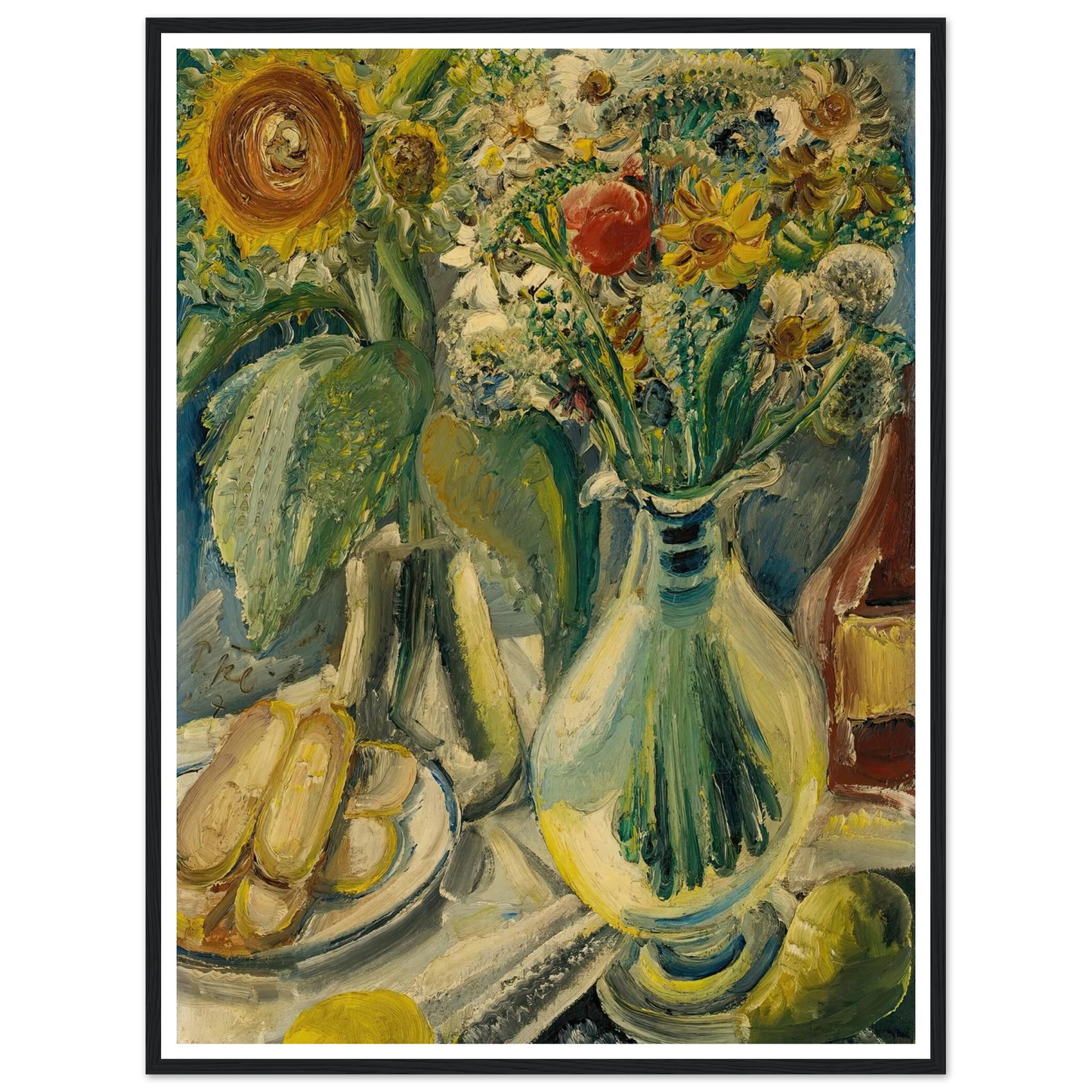 Feldblumen (Field Flowers) (1927) Art Print | Paul Kleinschmidt - Framed Poster - 30x40 cm / 12x16″ - Black frame