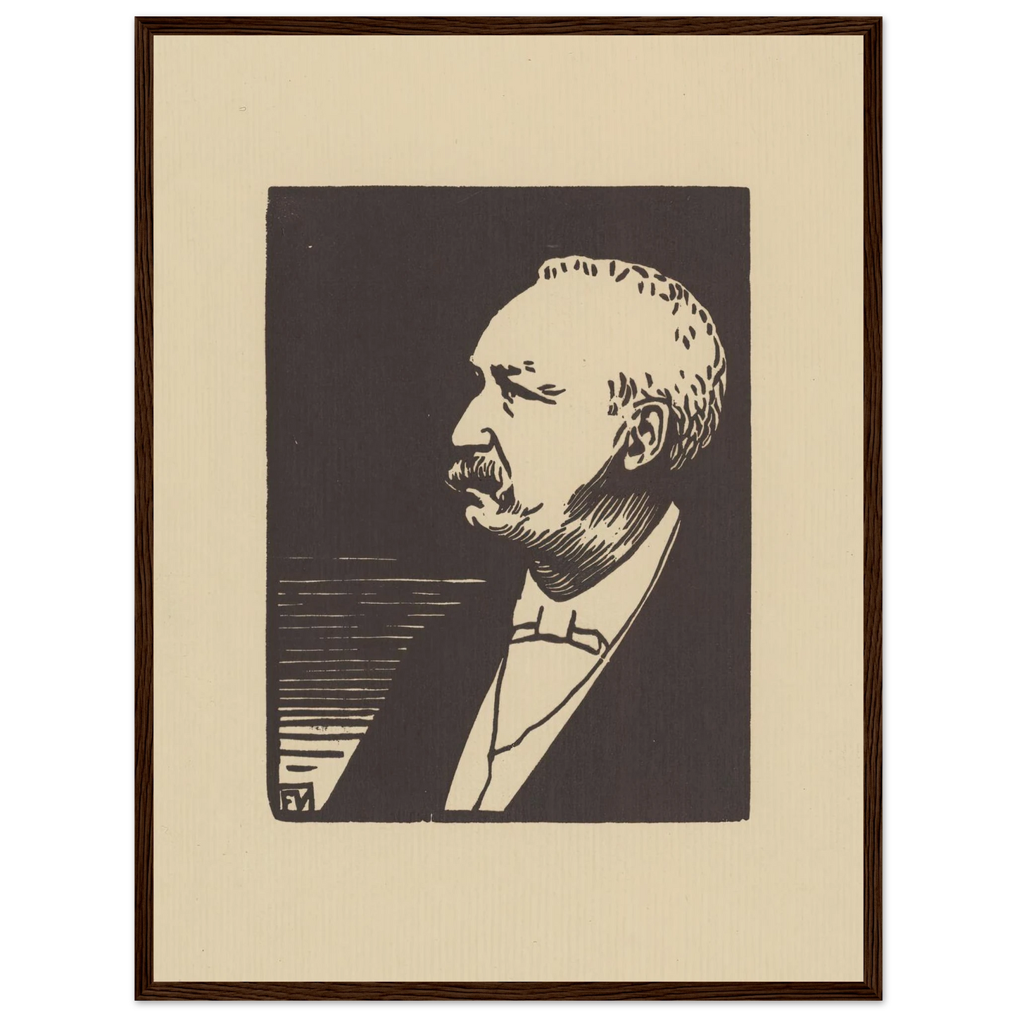 Félix Faure (1897) Art Print | Felix Vallotton - Framed Poster - 30x40 cm / 12x16″ - Black frame