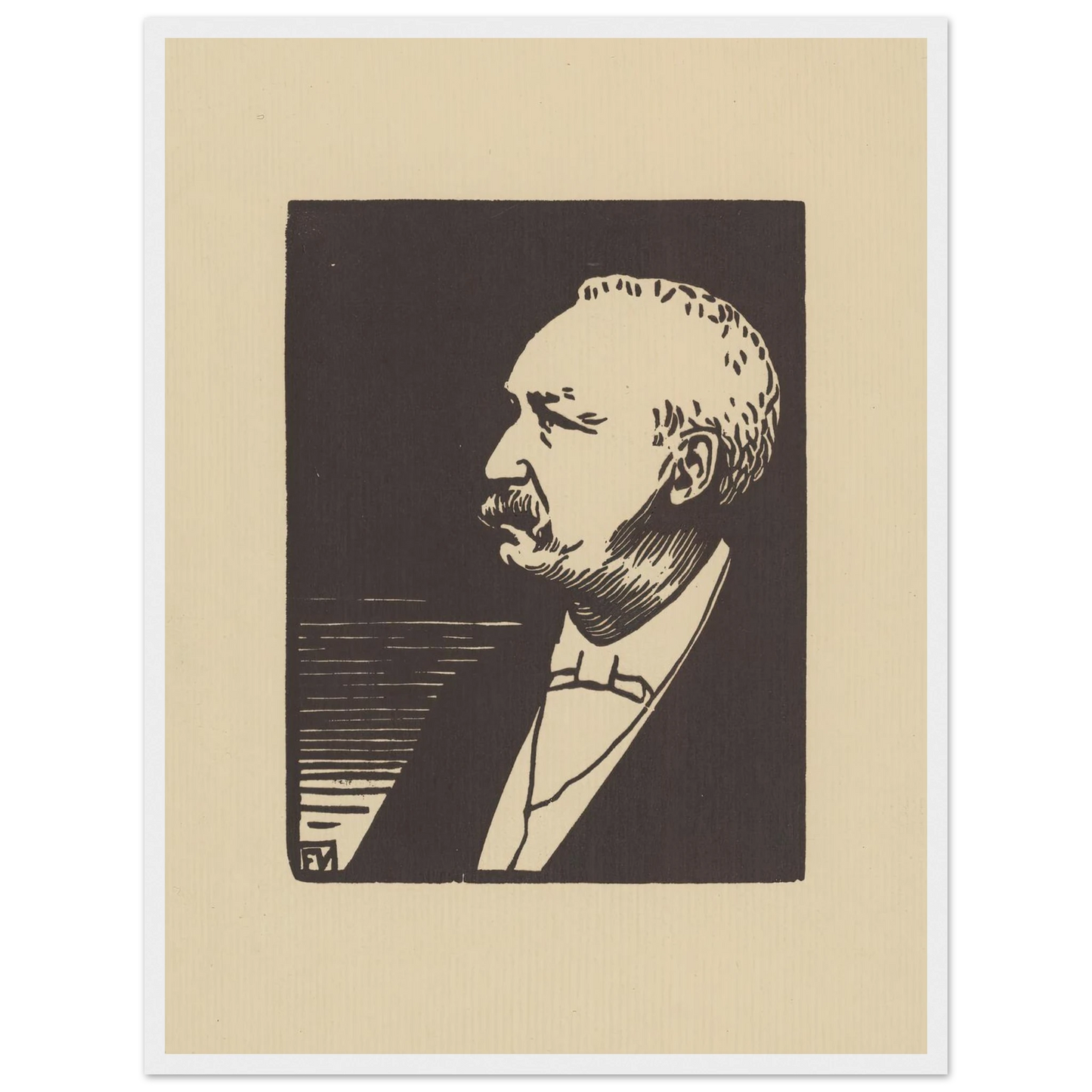 Félix Faure (1897) Art Print | Felix Vallotton - Framed Poster - 30x40 cm / 12x16″ - Black frame