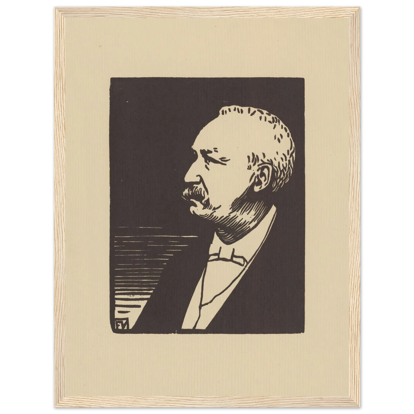 Félix Faure (1897) Art Print | Felix Vallotton - Framed Poster - 30x40 cm / 12x16″ - Black frame