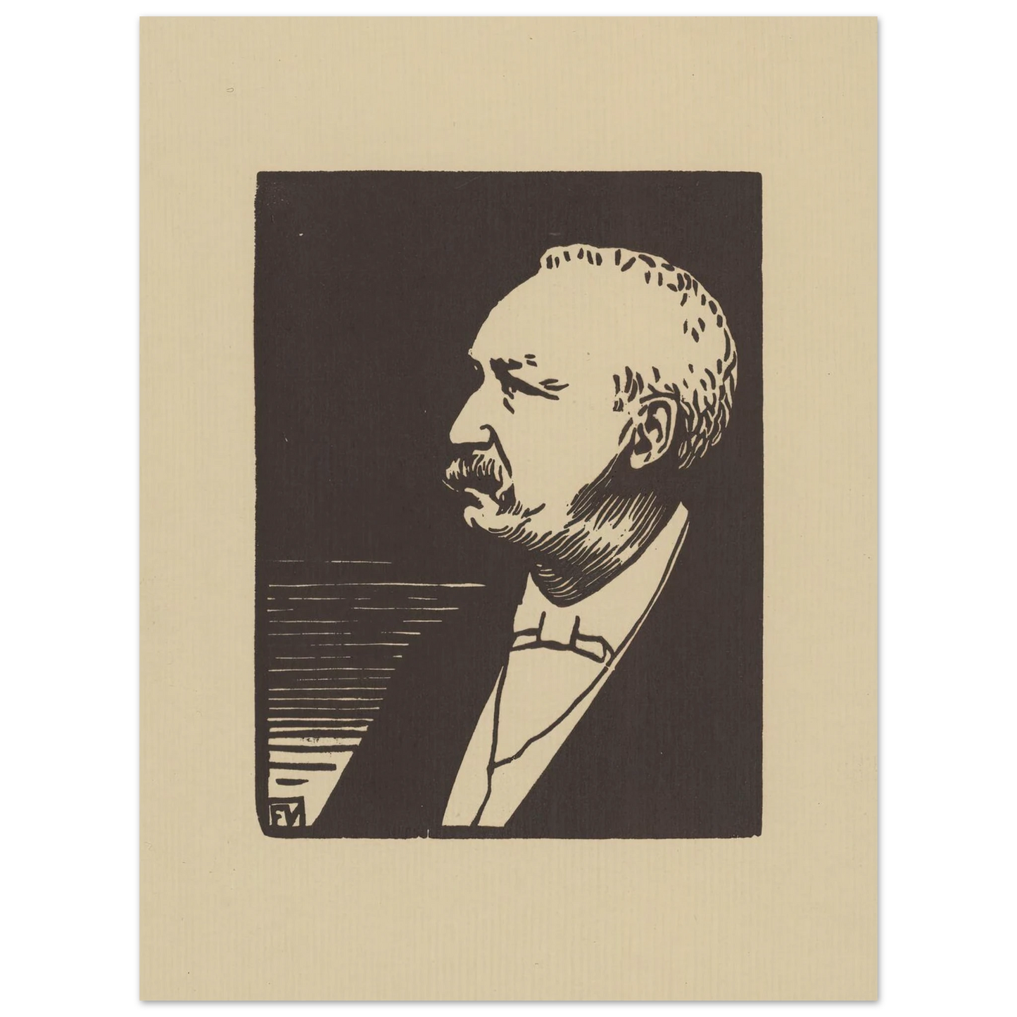 Félix Faure (1897) Art Print | Felix Vallotton - Framed Poster - 30x40 cm / 12x16″ - Black frame