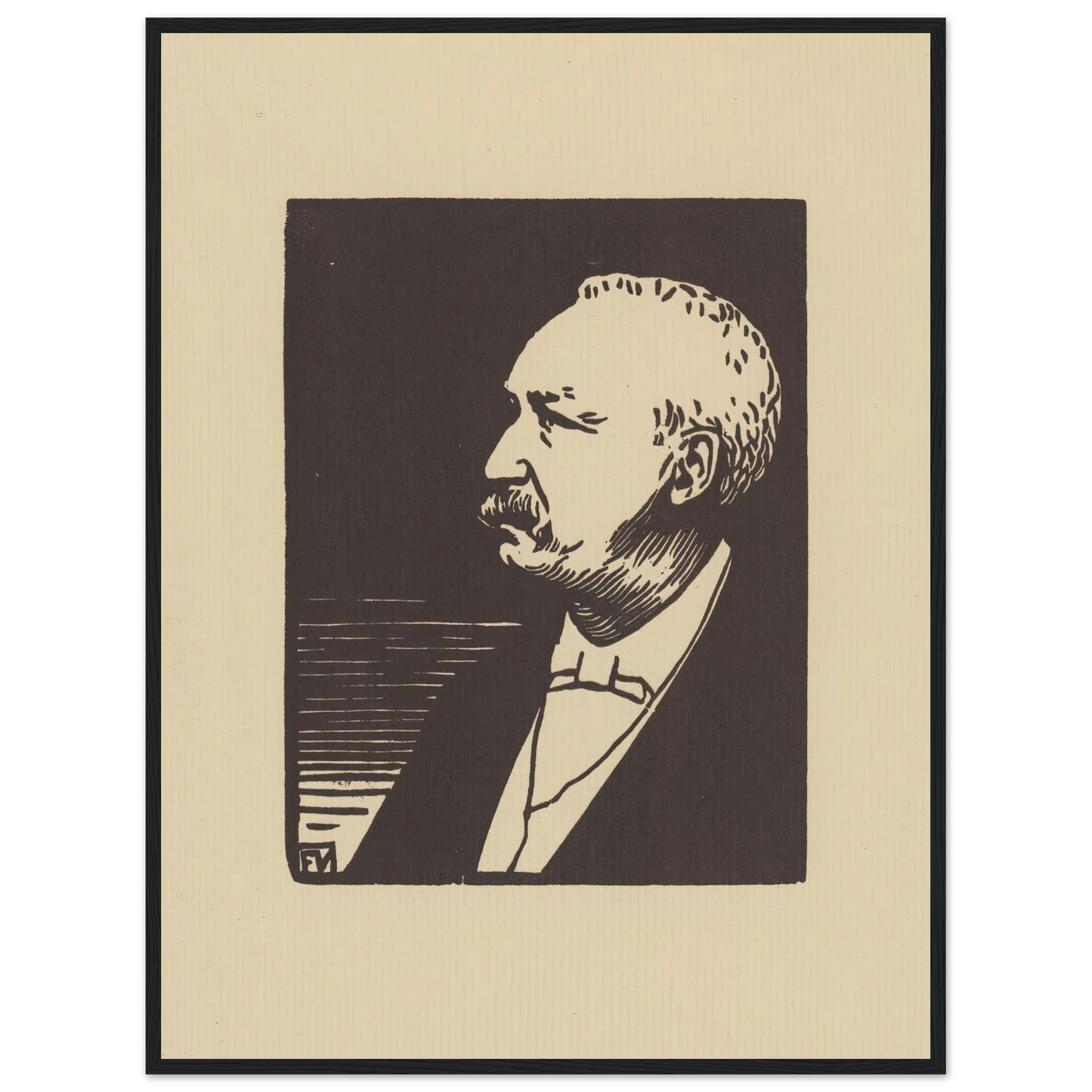 Félix Faure (1897) Art Print | Felix Vallotton - Framed Poster - 30x40 cm / 12x16″ - Black frame