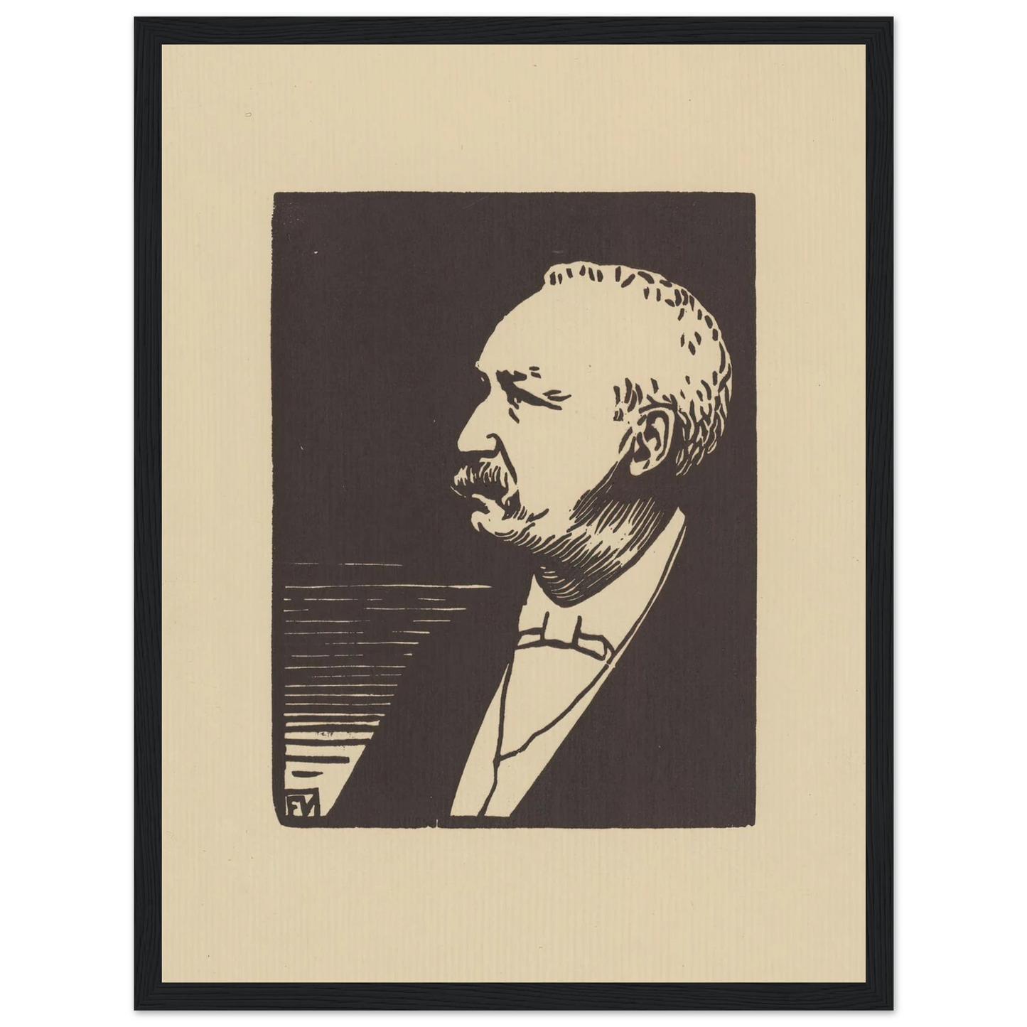 Félix Faure (1897) Art Print | Felix Vallotton - Framed Poster - 30x40 cm / 12x16″ - Black frame