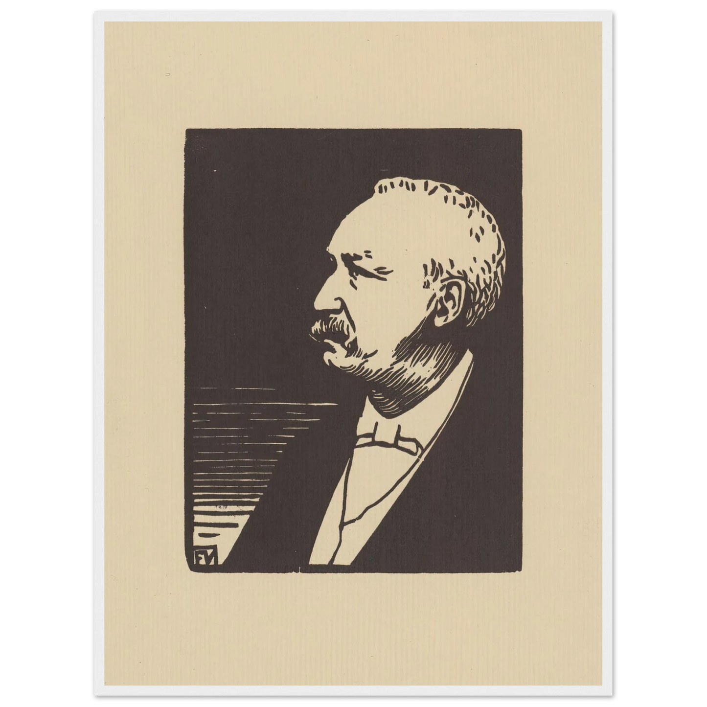 Félix Faure (1897) Art Print | Felix Vallotton - Framed Poster - 30x40 cm / 12x16″ - Black frame