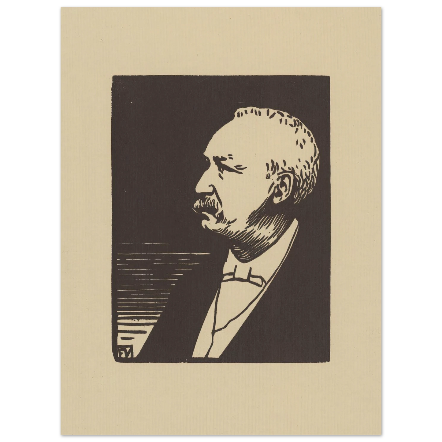 Félix Faure (1897) Art Print | Felix Vallotton - Framed Poster - 30x40 cm / 12x16″ - Black frame