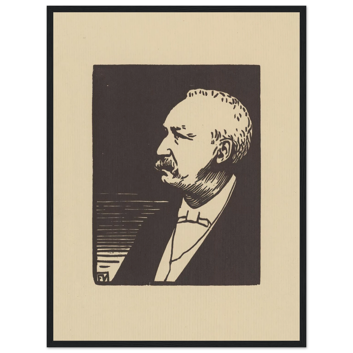 Félix Faure (1897) Art Print | Felix Vallotton - Framed Poster - 30x40 cm / 12x16″ - Black frame