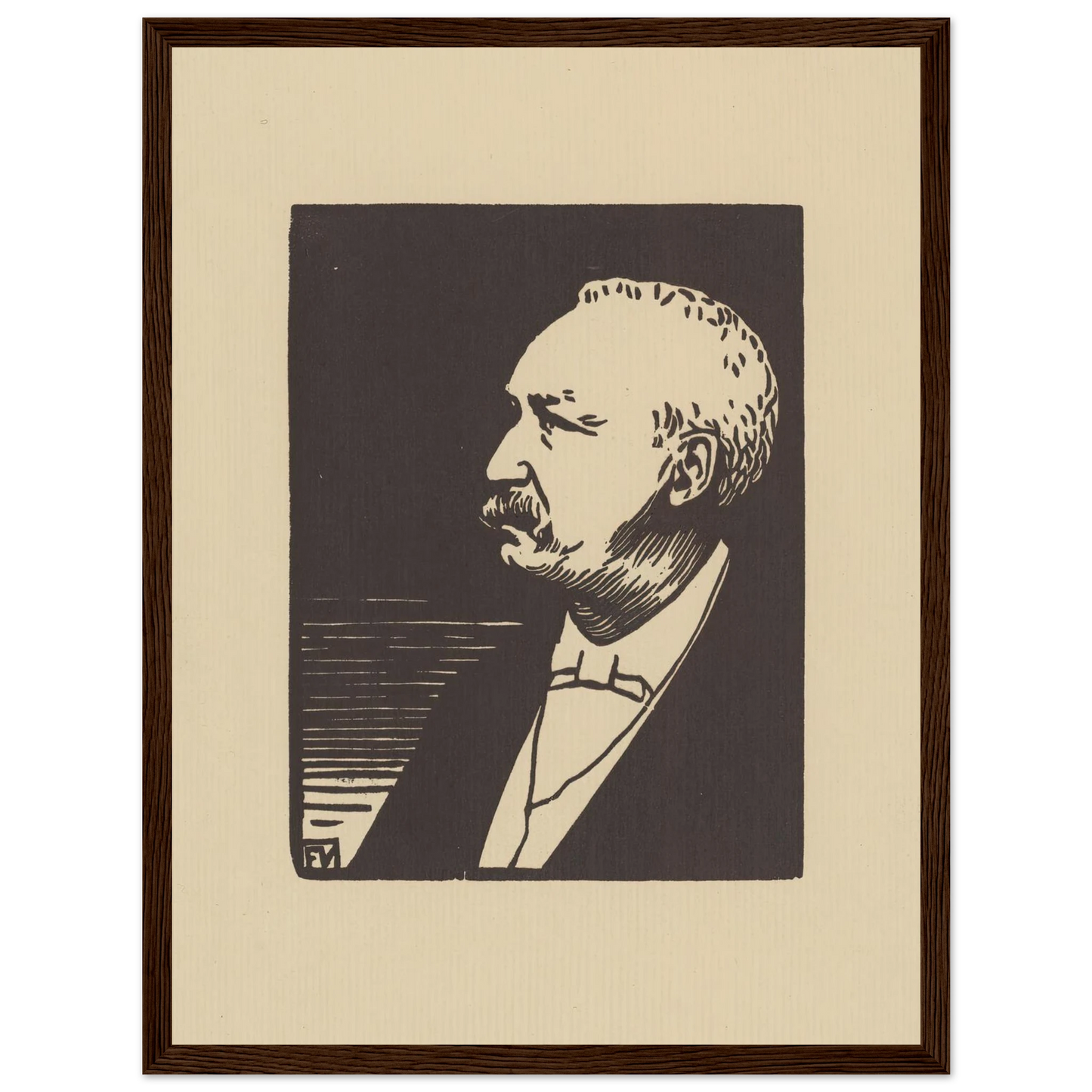 Félix Faure (1897) Art Print | Felix Vallotton - Framed Poster - 30x40 cm / 12x16″ - Black frame