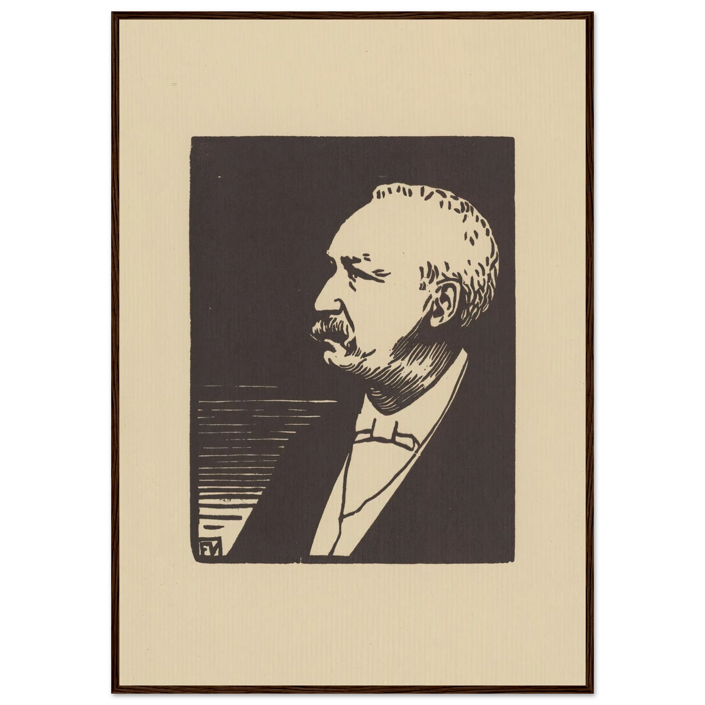 Félix Faure (1897) Art Print | Felix Vallotton - Framed Poster - 30x40 cm / 12x16″ - Black frame