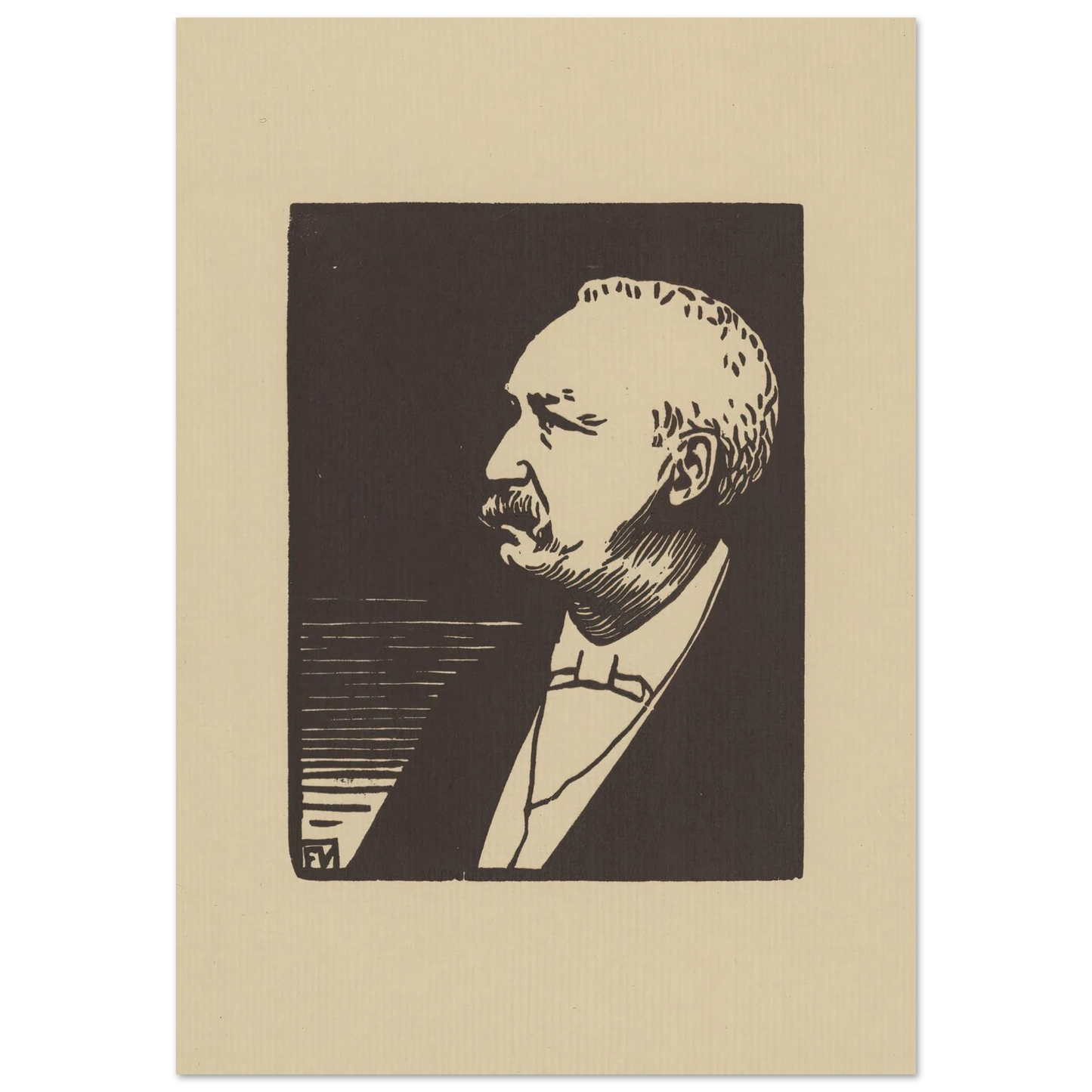 Félix Faure (1897) Art Print | Felix Vallotton - Framed Poster - 30x40 cm / 12x16″ - Black frame