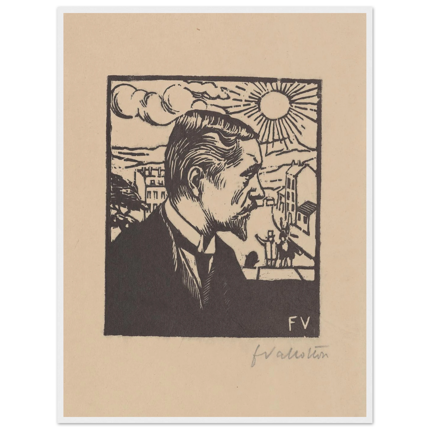 Félix Vallotton (1891) Art Print | Felix Vallotton - Framed Poster - 30x40 cm / 12x16″ - Black frame